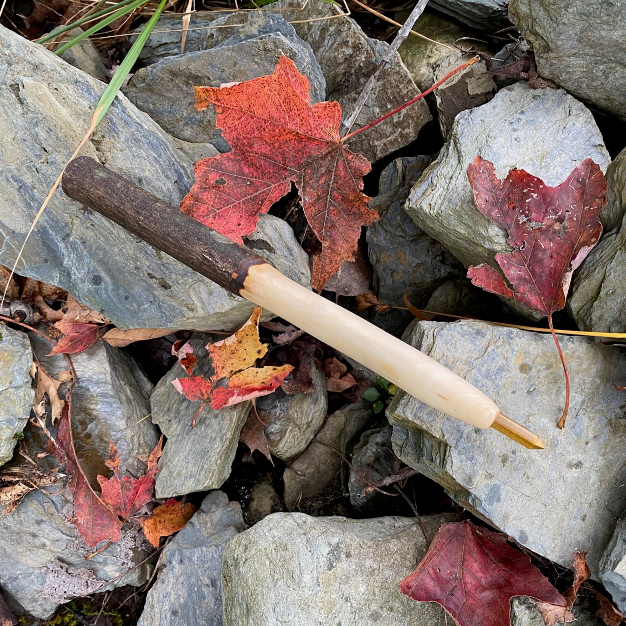 Handcrafted Maple Wand with Point from 13 Moons