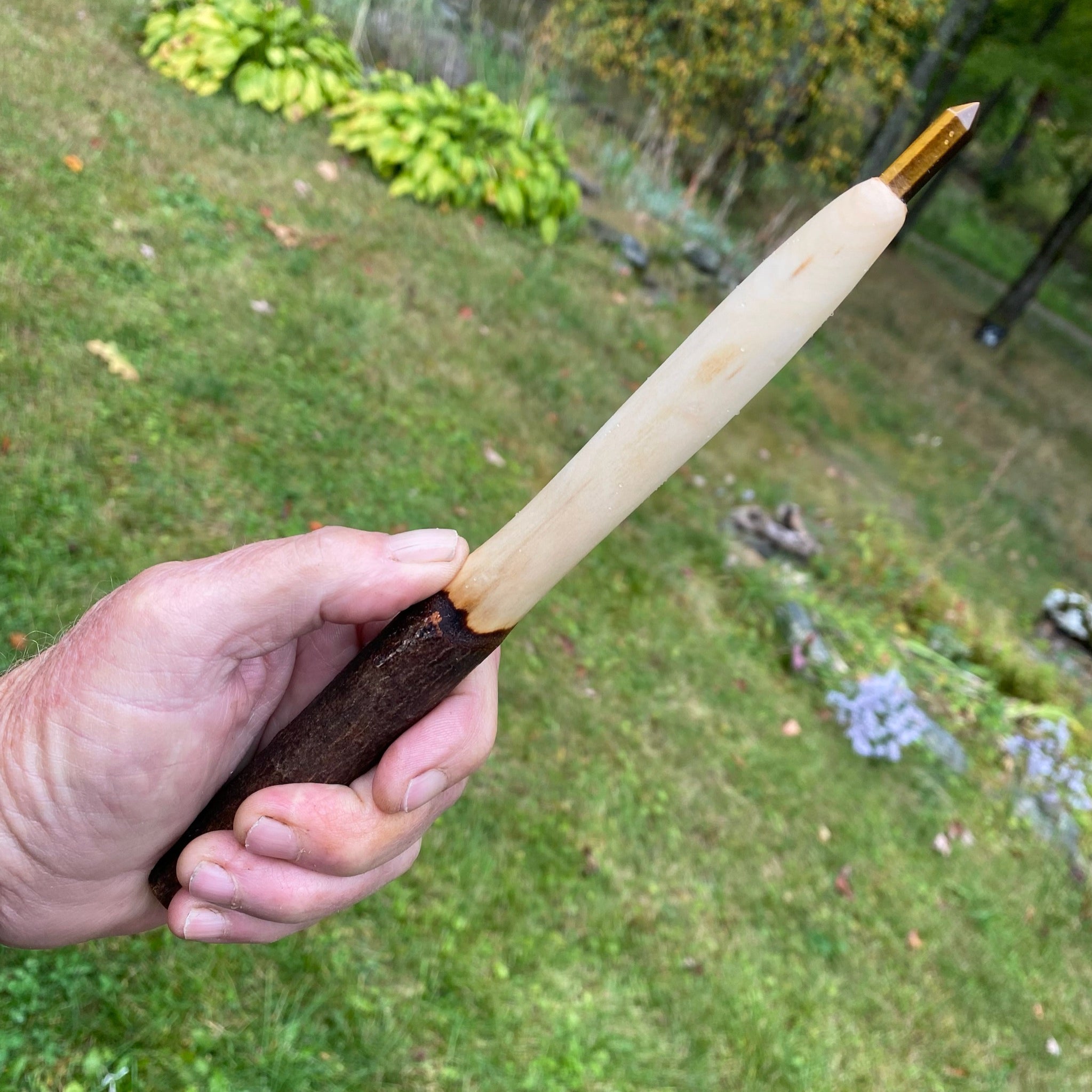 Pagan Made Maple Wand with Point from 13 Moons