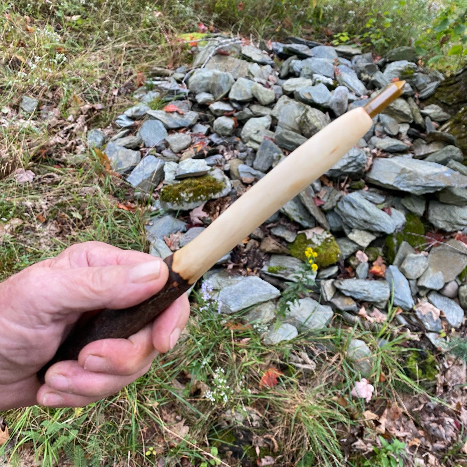 Handcrafted Maple Wand with Point from 13 Moons