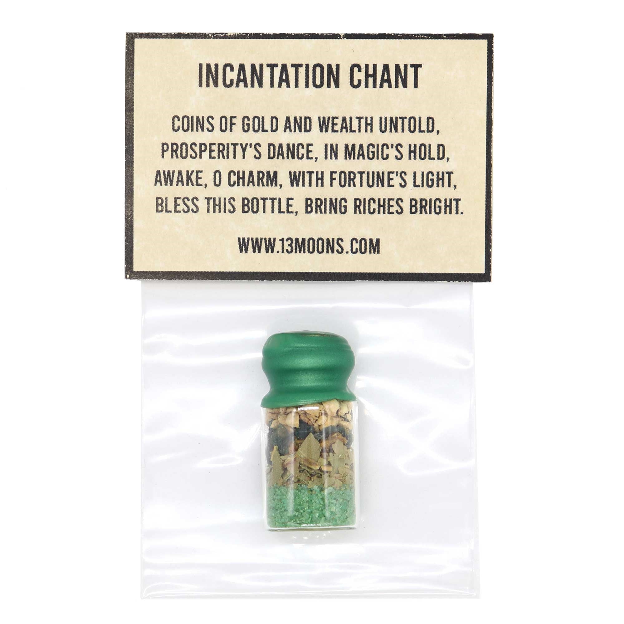 Money Spell Bottle with Incantation Chant