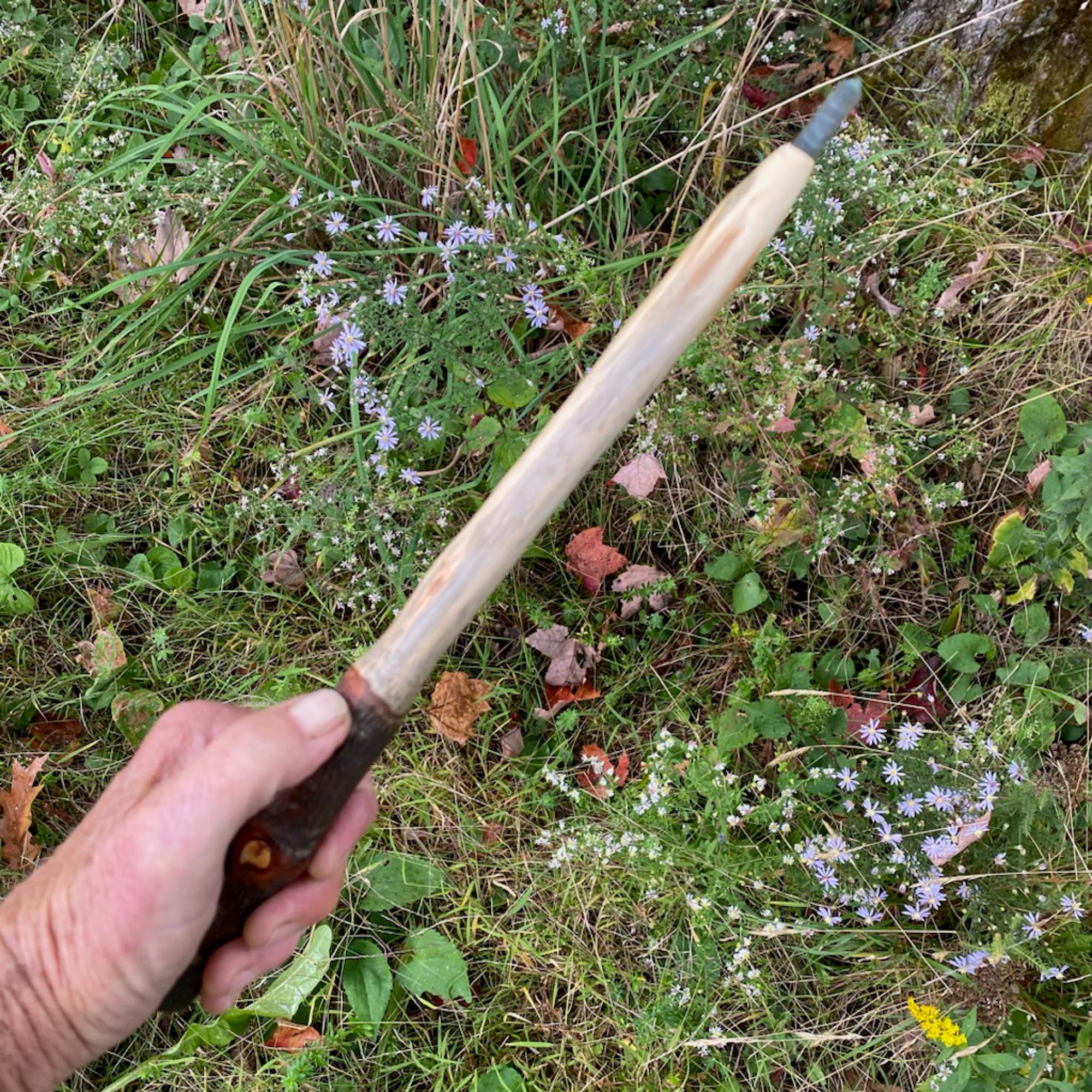 Hand Crafted Pine Wand with Point from 13 Moons