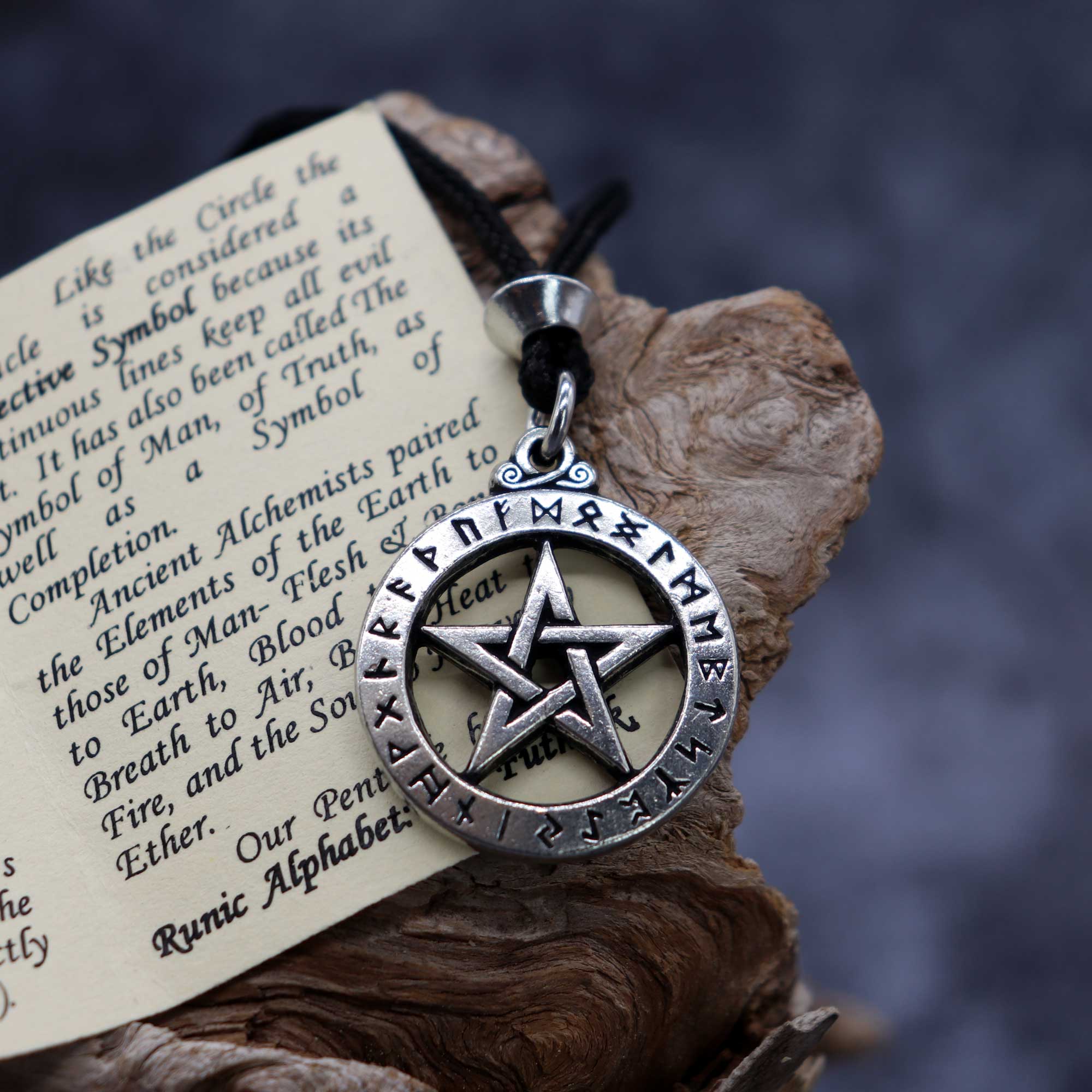 Runic Pentacle Pendant, Small - 13 Moons