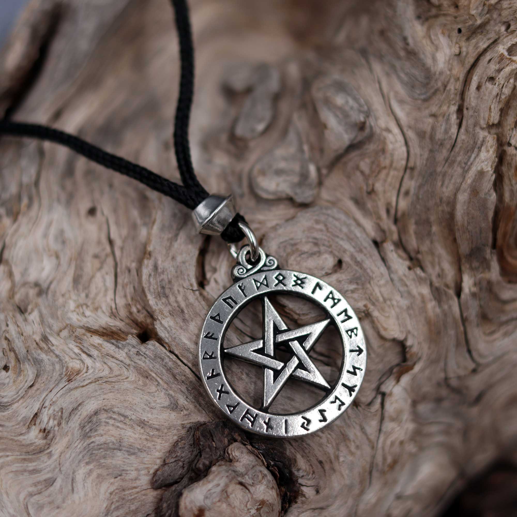 Runic Pentacle Pendant, Small - 13 Moons