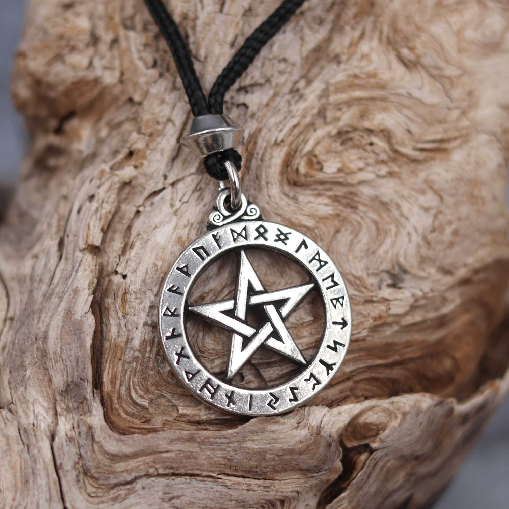 Runic Pentacle Pendant, Small - 13 Moons