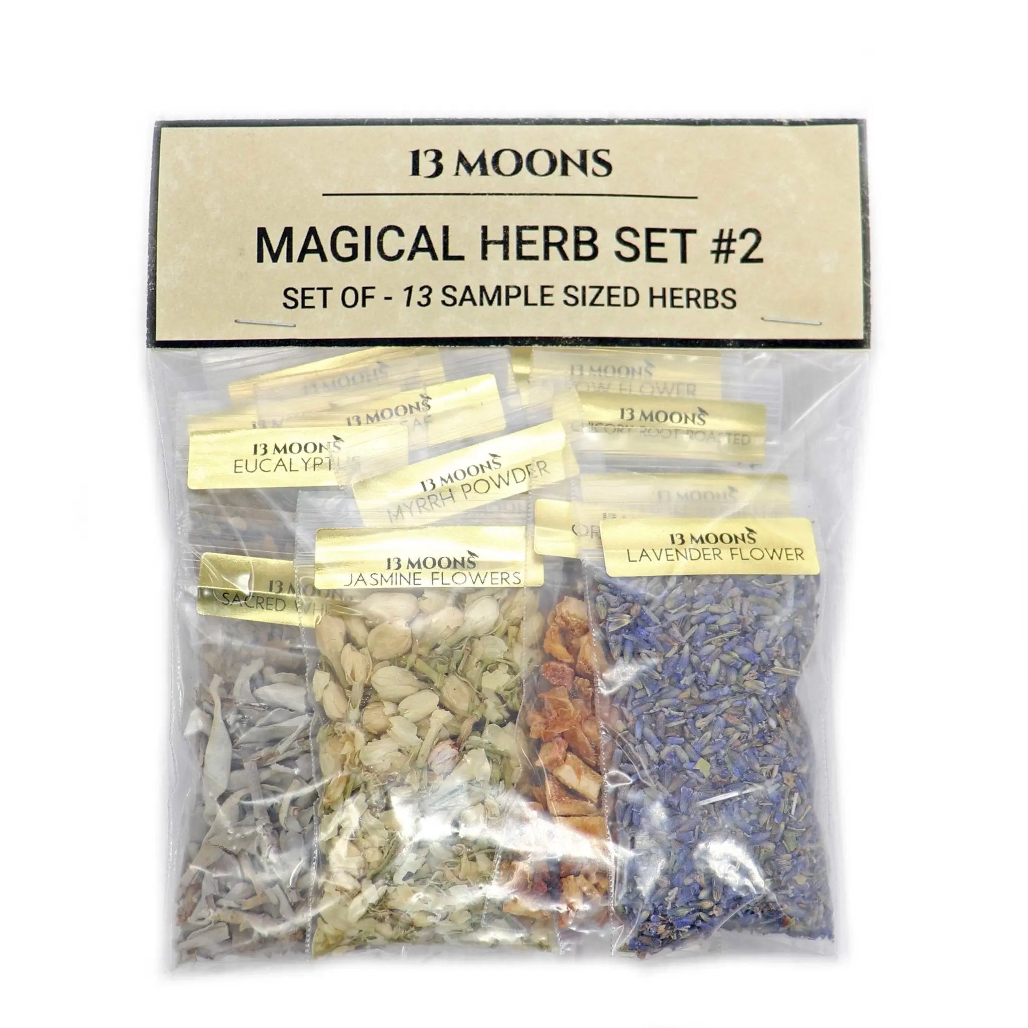 65 Magical Herb Set, Sample Size Bags of Herbs for Magical uses