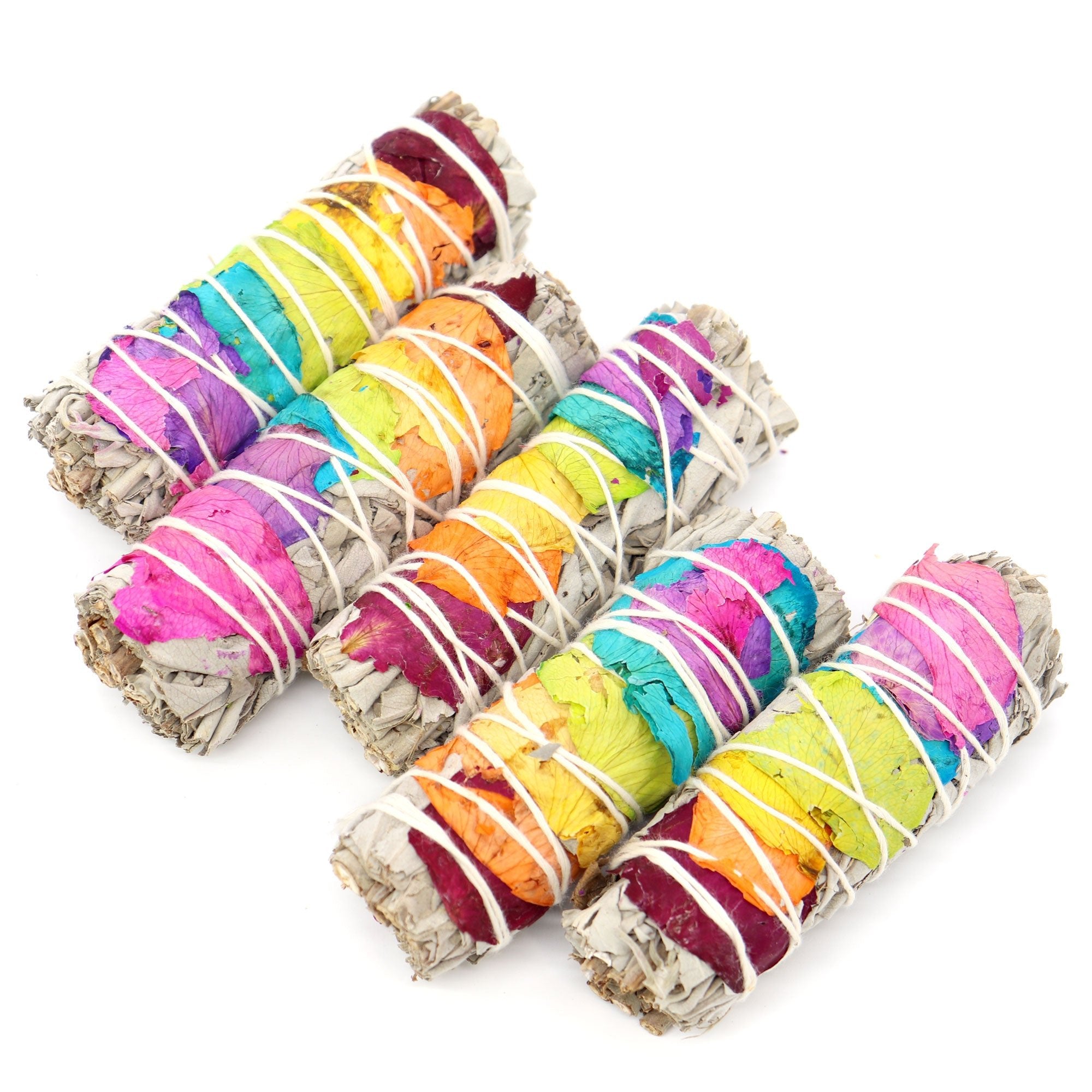 7 Chakra Sage Smudge Stick - 13 Moons