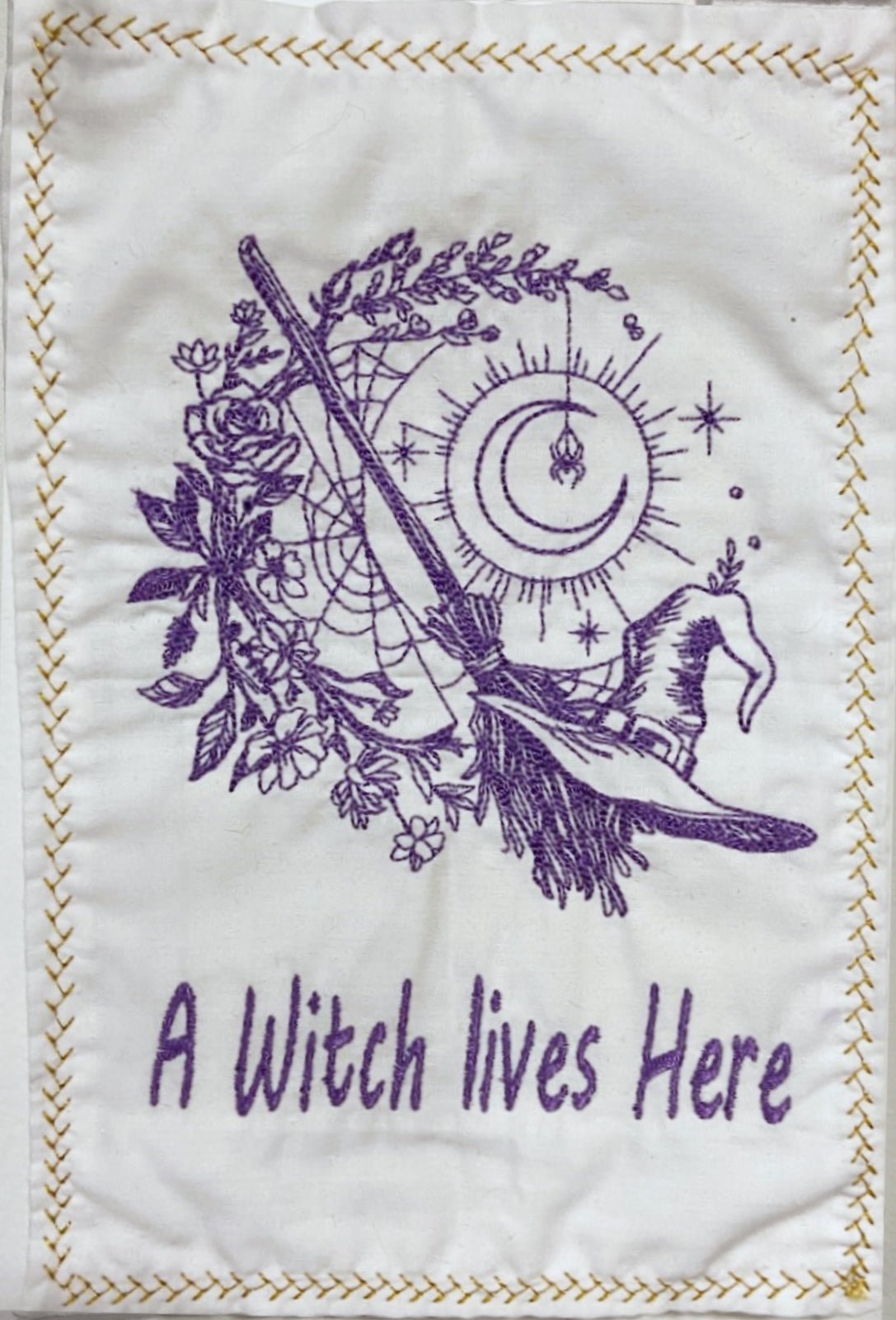 A Witch Lives Here Banner - 13 Moons