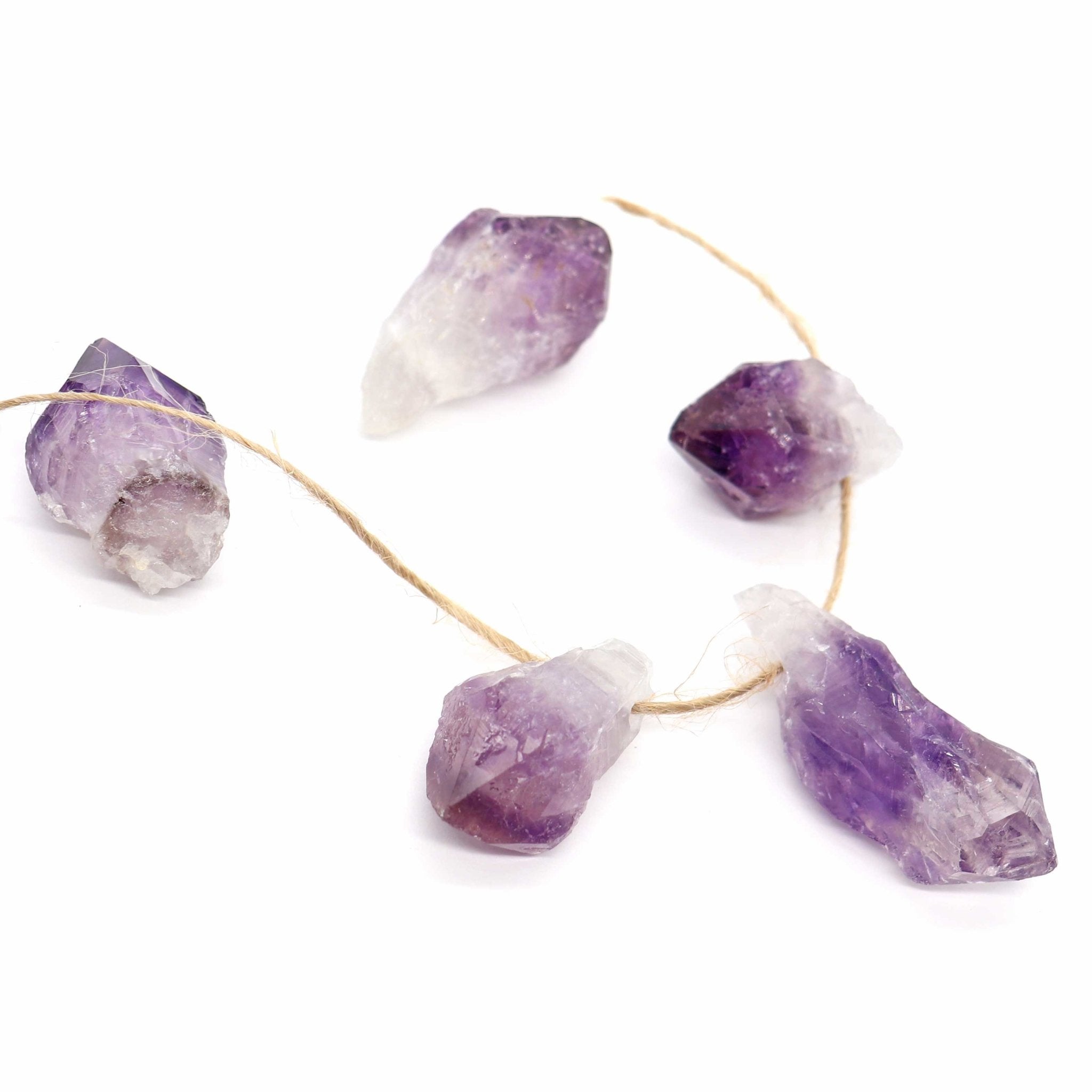 Amethyst Natural Point Bead - 13 Moons