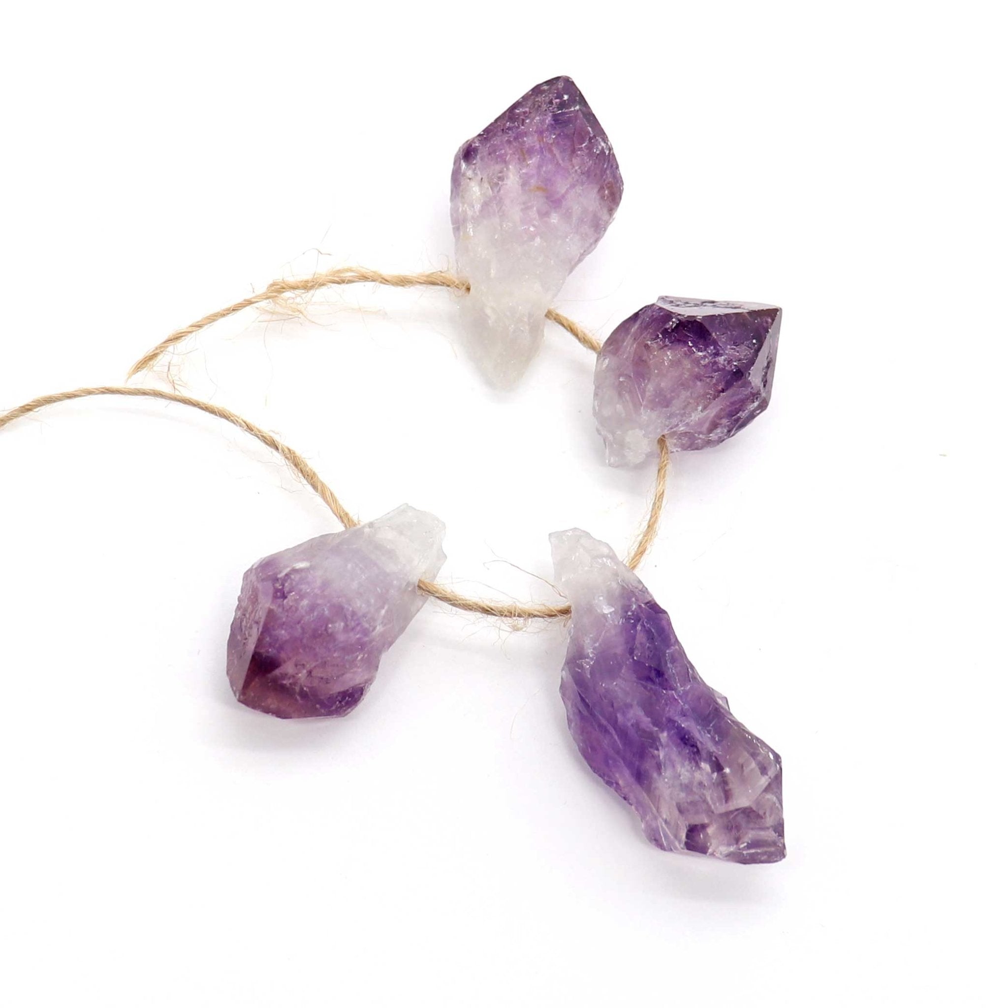 Amethyst Natural Point Bead - 13 Moons