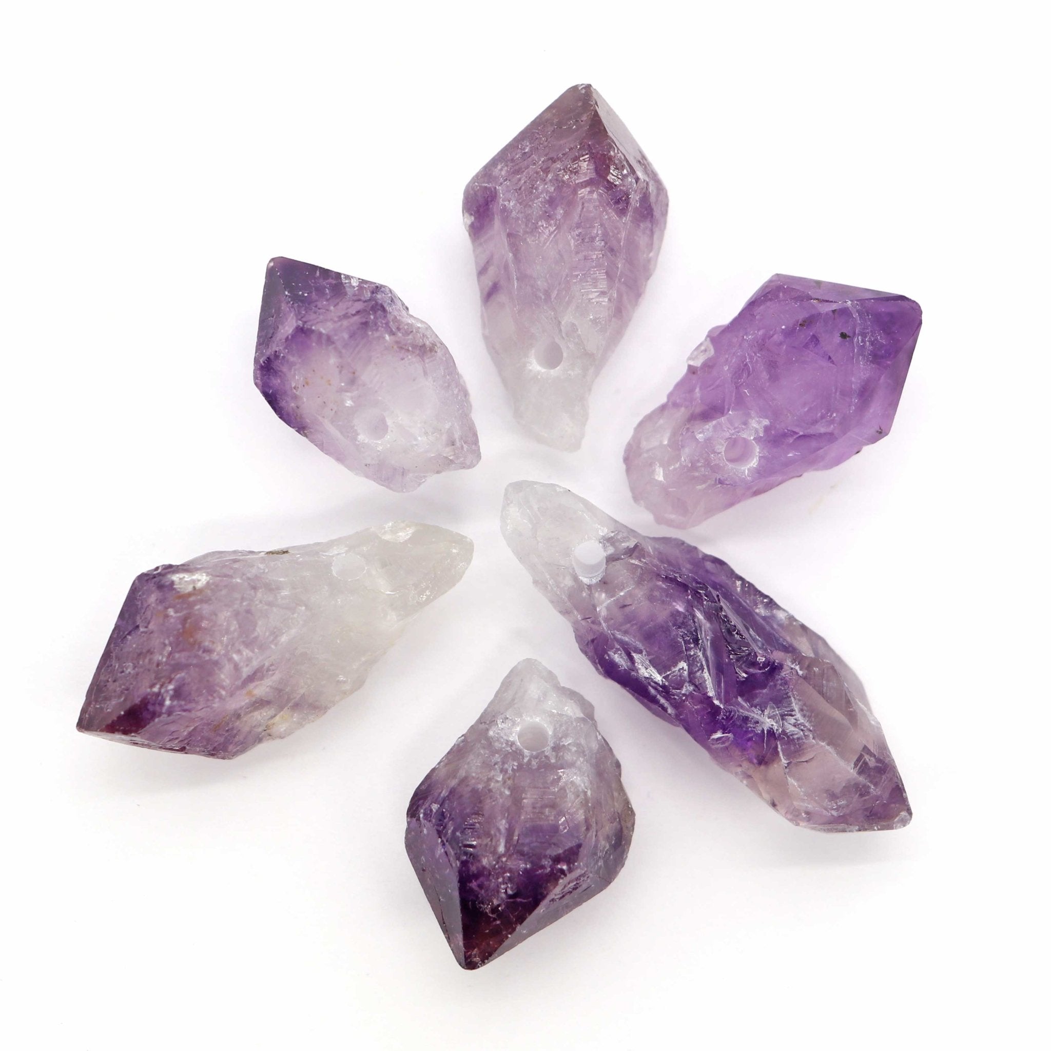 Amethyst Natural Point Bead - 13 Moons