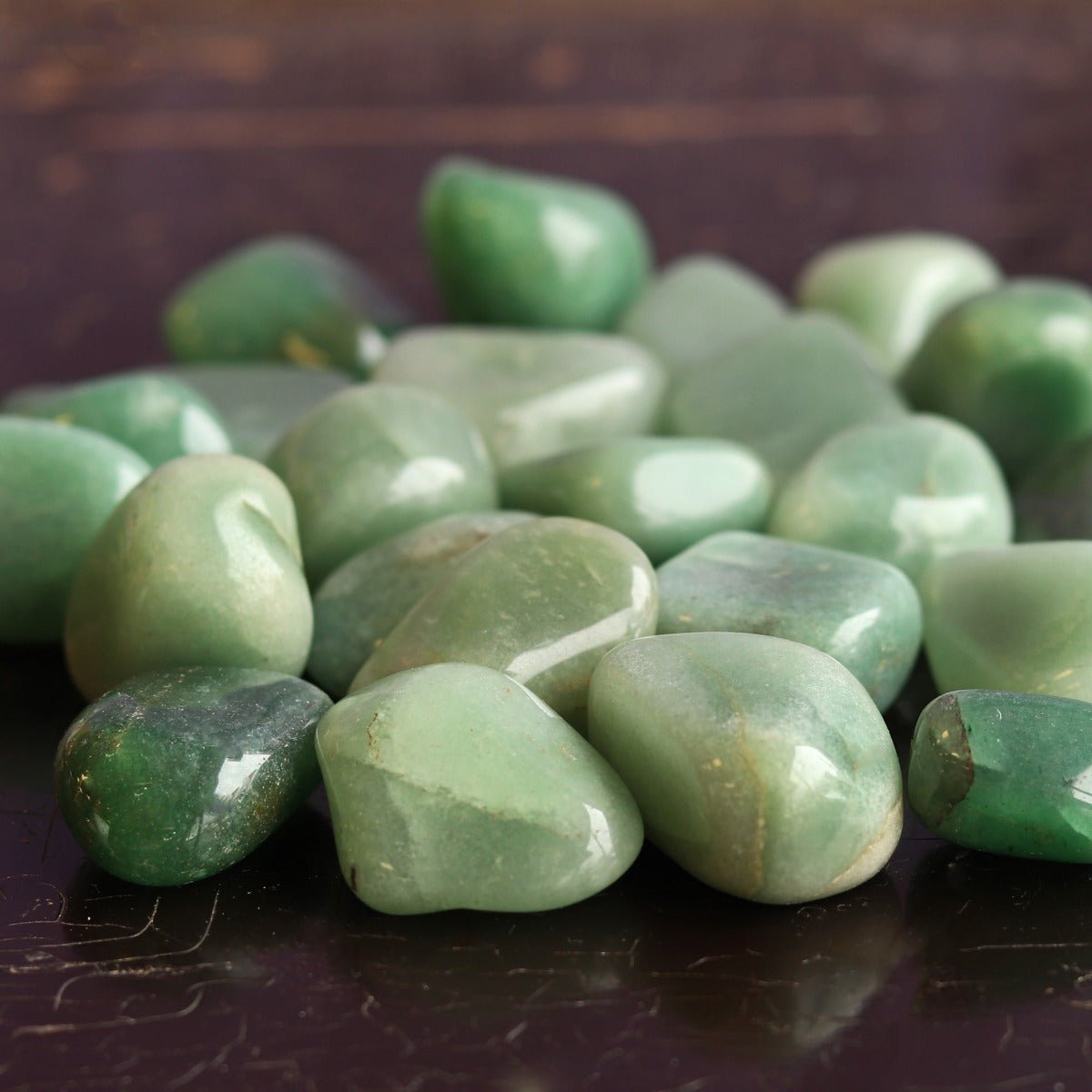 Aventurine, Green Tumbled Stone - 13 Moons