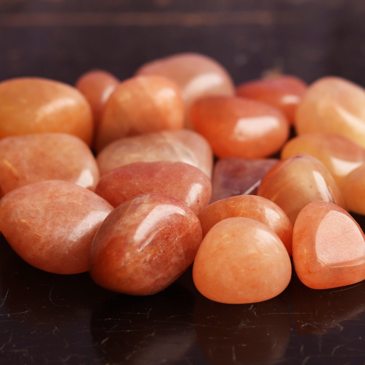 Aventurine, Red Tumbled Stone - 13 Moons