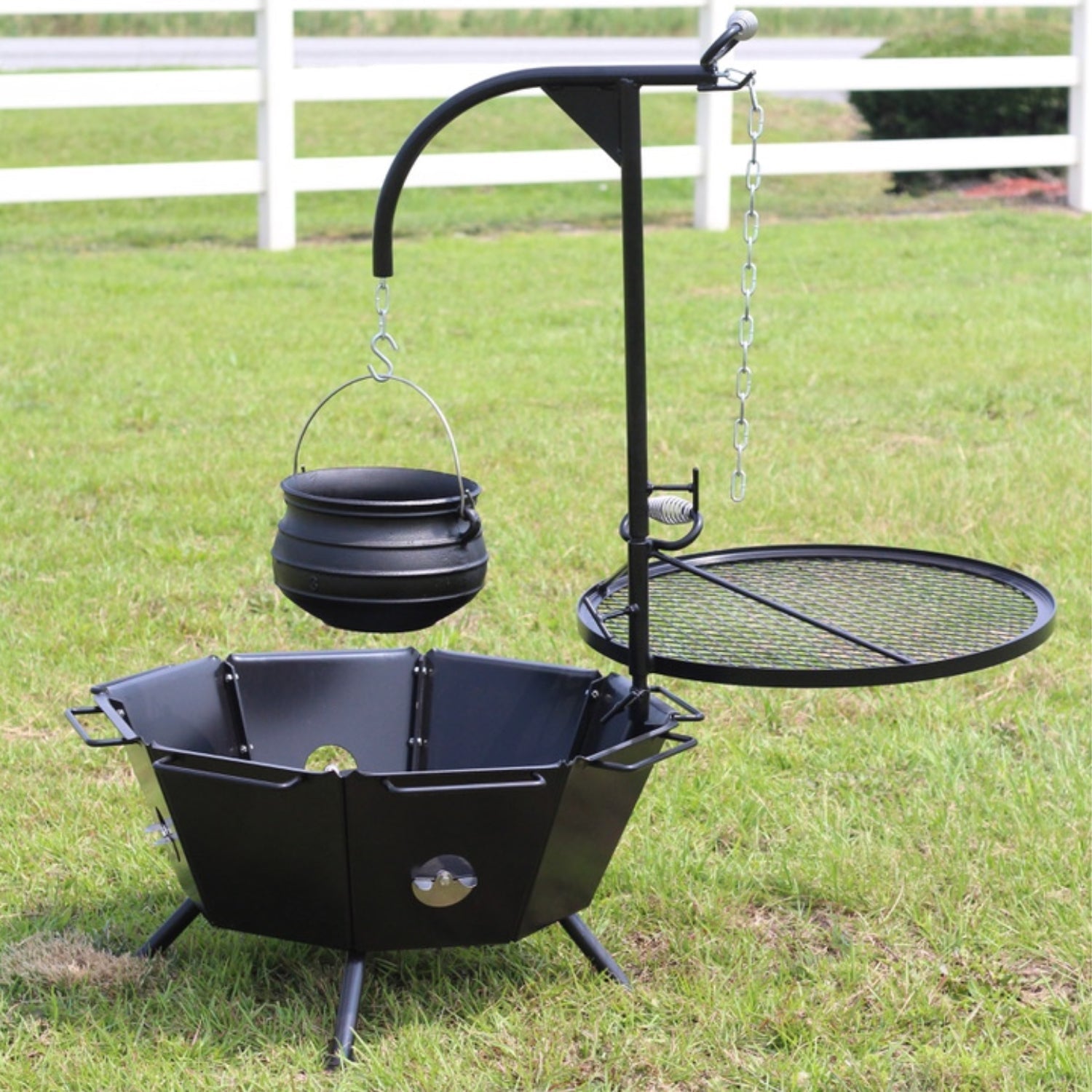 Backyard Fire Pit with Kettle Hook - 13 Moons