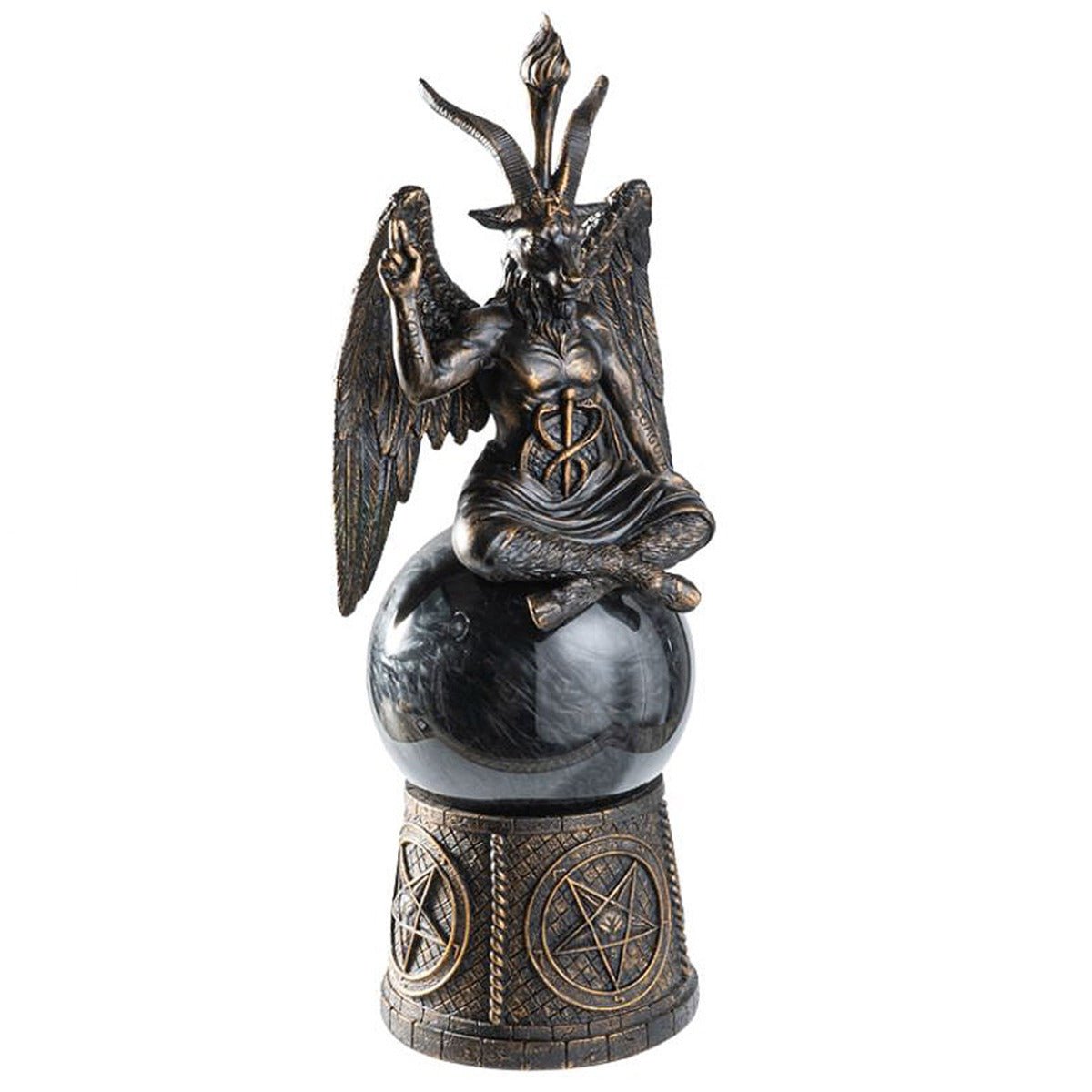 Baphomet Storm Ball Statue - 13 Moons