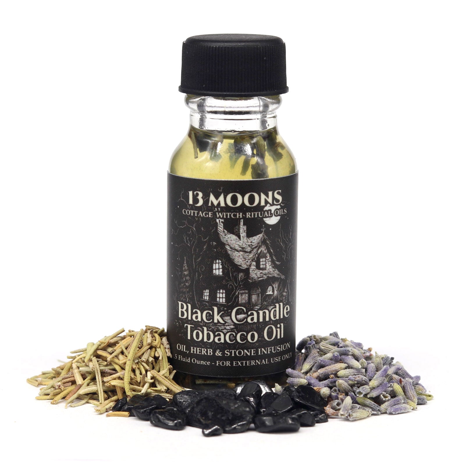 Black Candle Tobacco Ritual Oil by 13 Moons - 13 Moons