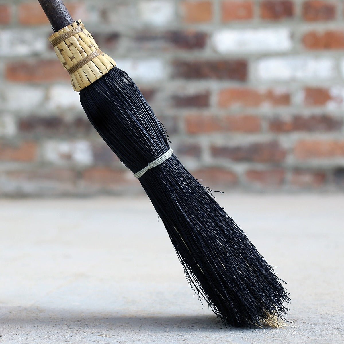 Handcrafted Black Hearth Broom, Real Witch Broom, Black Witch Broom