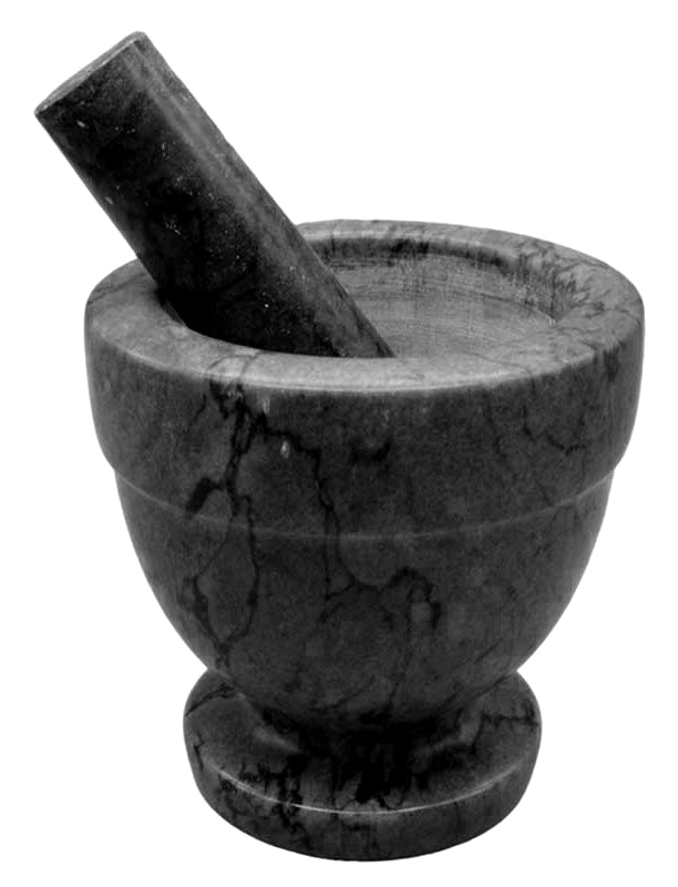 Black Marble Mortar Pestle - 13 Moons