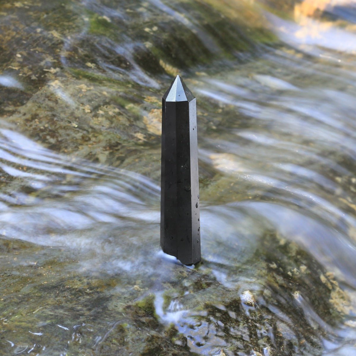 Black Tourmaline Obelisk - 13 Moons