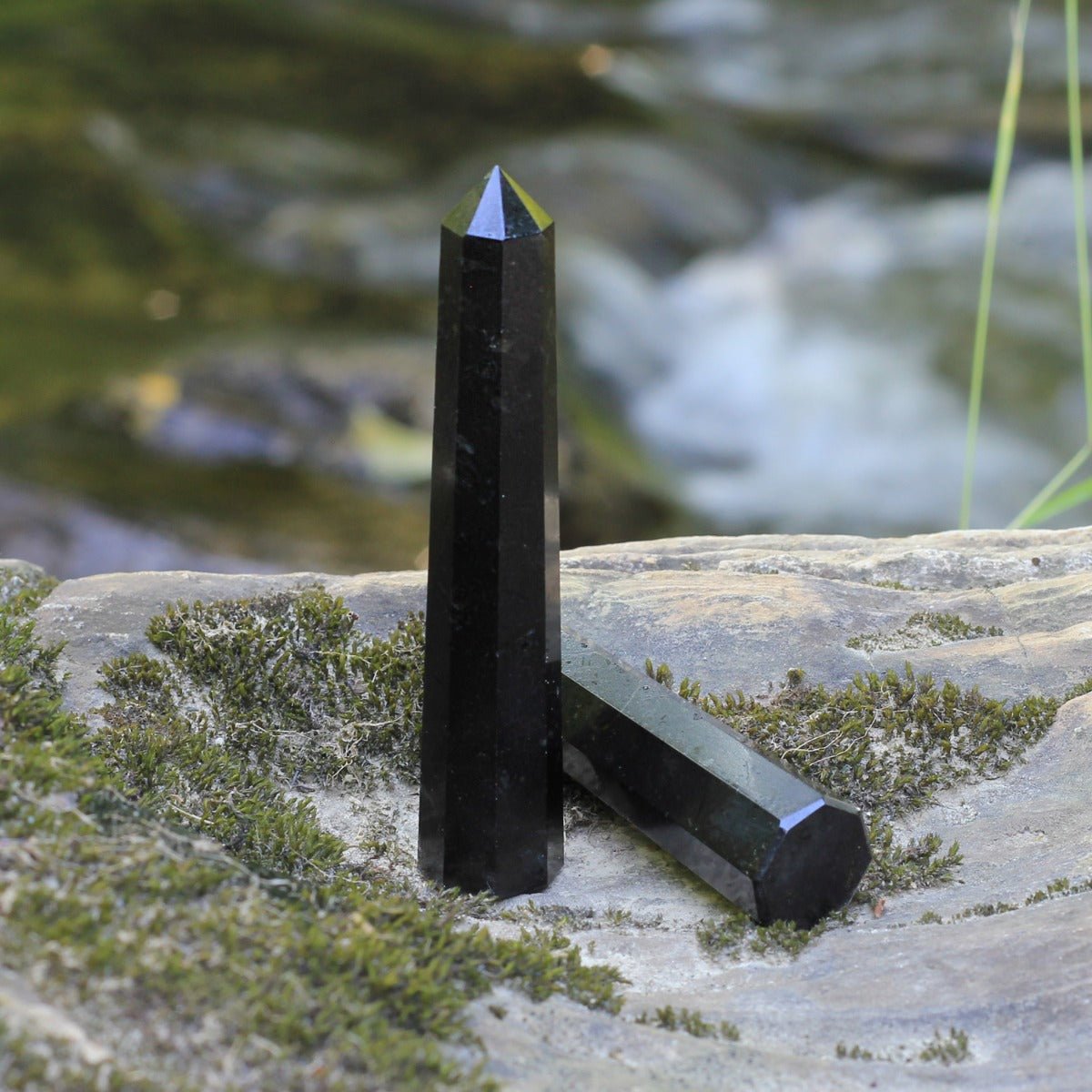 Black Tourmaline Obelisk - 13 Moons