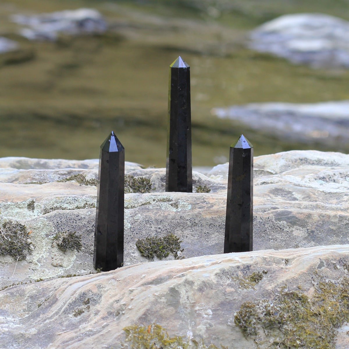 Black Tourmaline Obelisk - 13 Moons