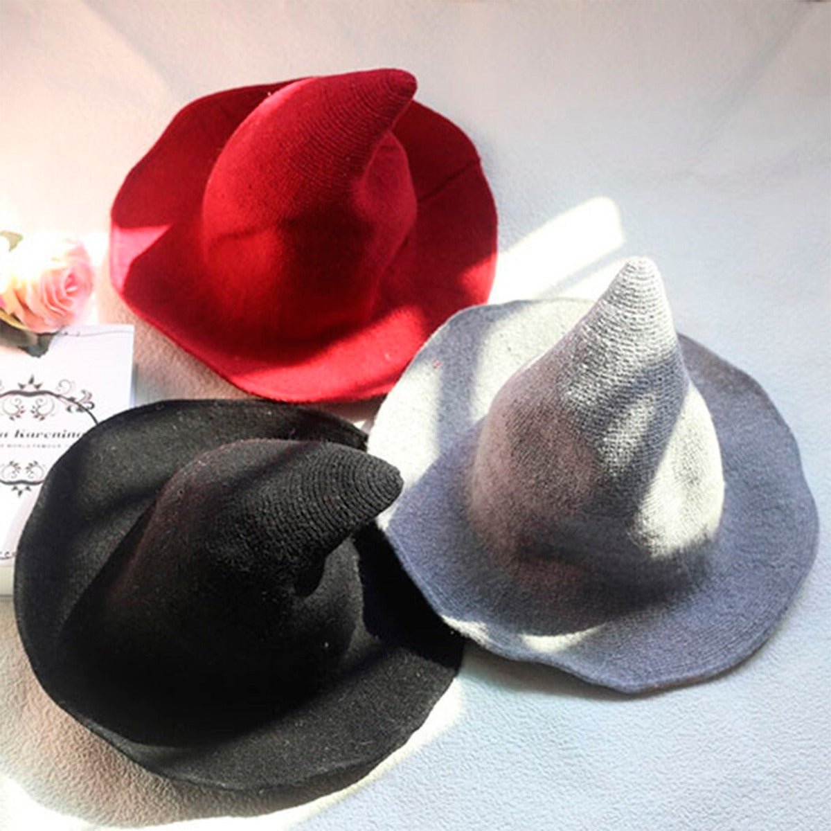 Black Wool Witches Hat - 13 Moons