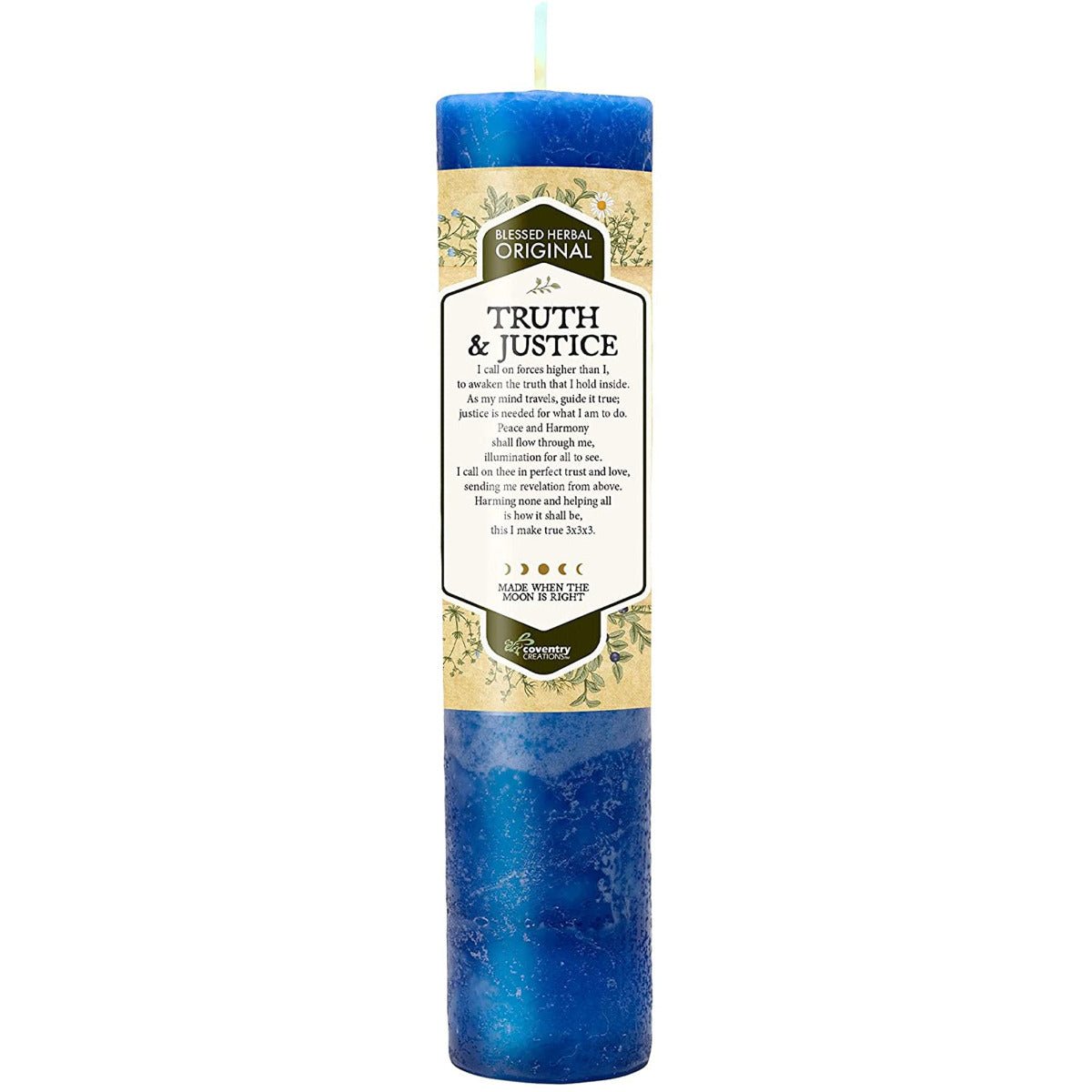 Blessed Herbal Truth and Justice Candle - 13 Moons