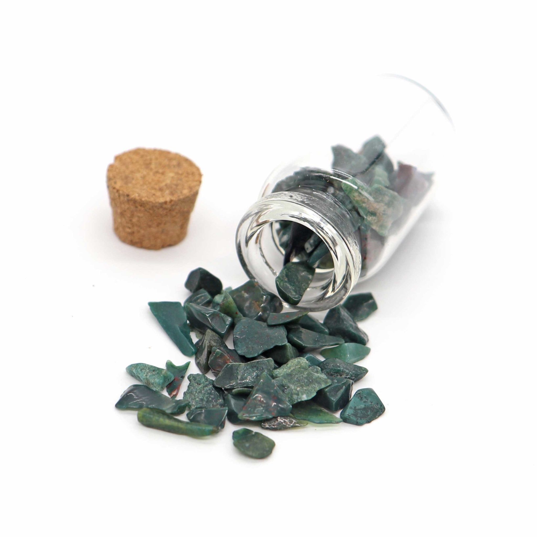 Bloodstone Gemstones in Bottle - 13 Moons