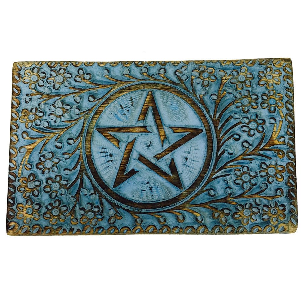 Blue Pentacle Altar Box - 13 Moons