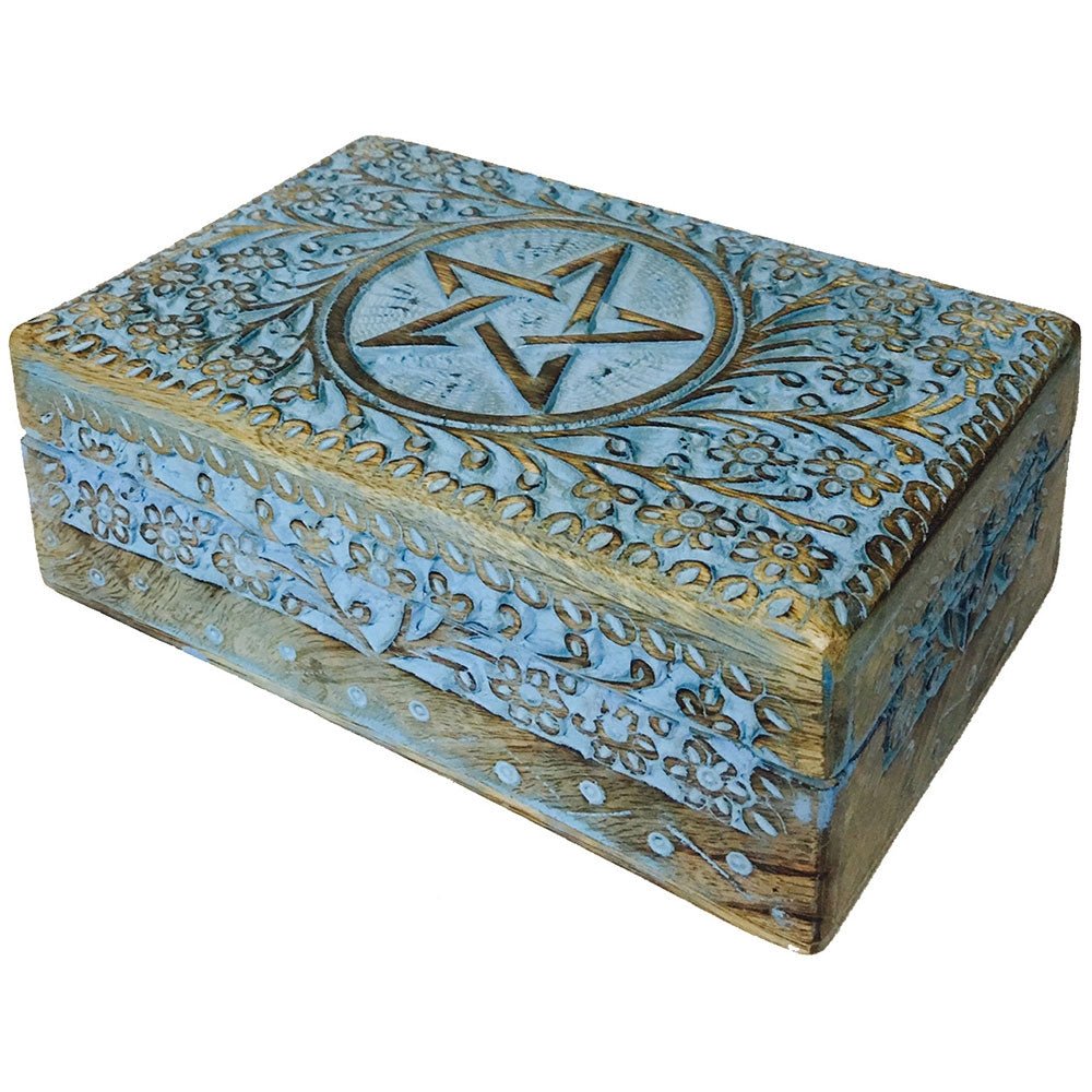 Blue Pentacle Altar Box - 13 Moons