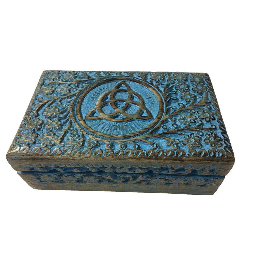 Blue Triquetra Box - 13 Moons