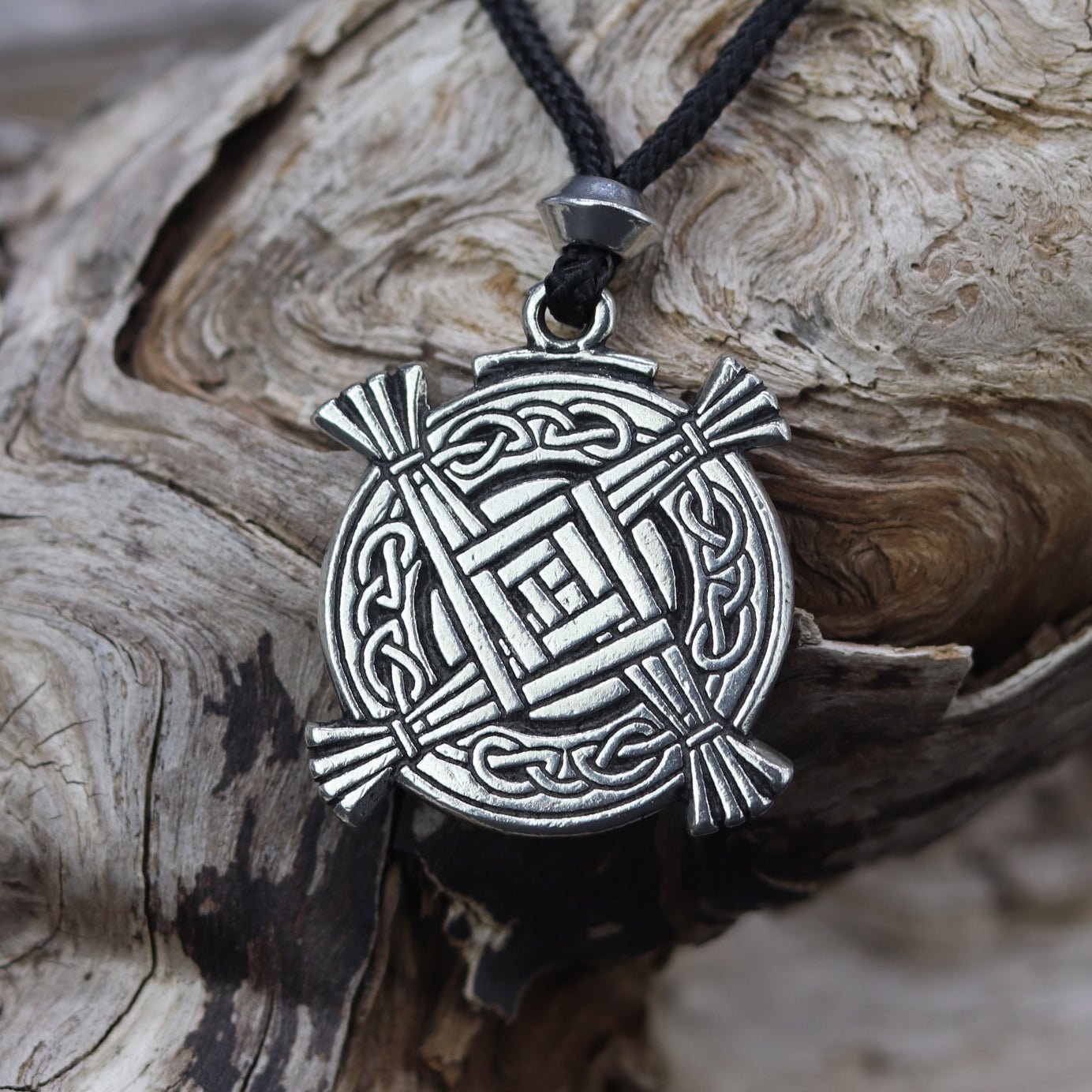 Bridgid's Celtic Wheat Cross Pendant - 13 Moons