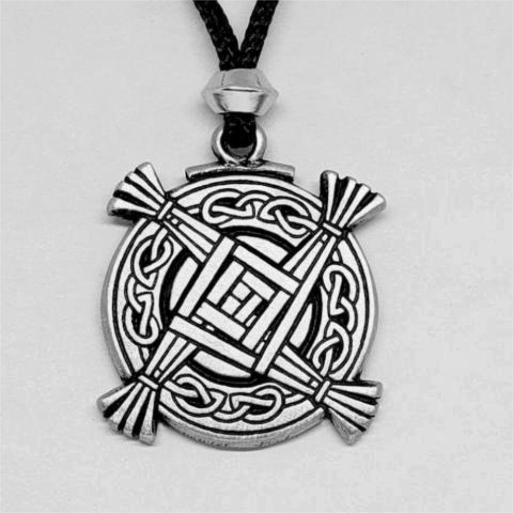 Bridgid's Celtic Wheat Cross Pendant - 13 Moons