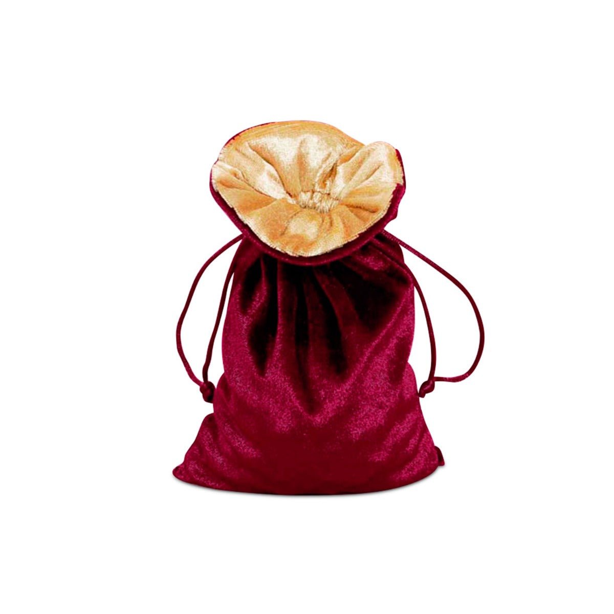 Burgundy Velvet Lined Bag - 13 Moons