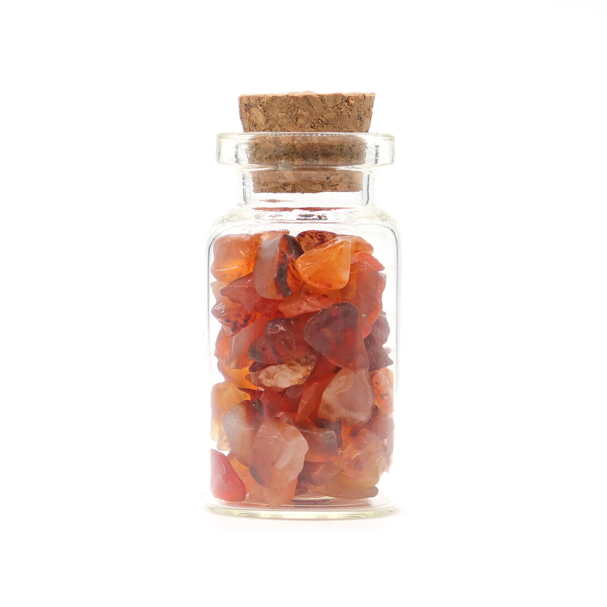 Carnelian Gemstones in Bottle - 13 Moons