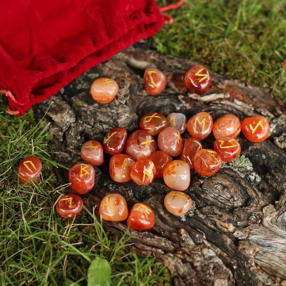 Carnelian Tumbled Runes - 13 Moons