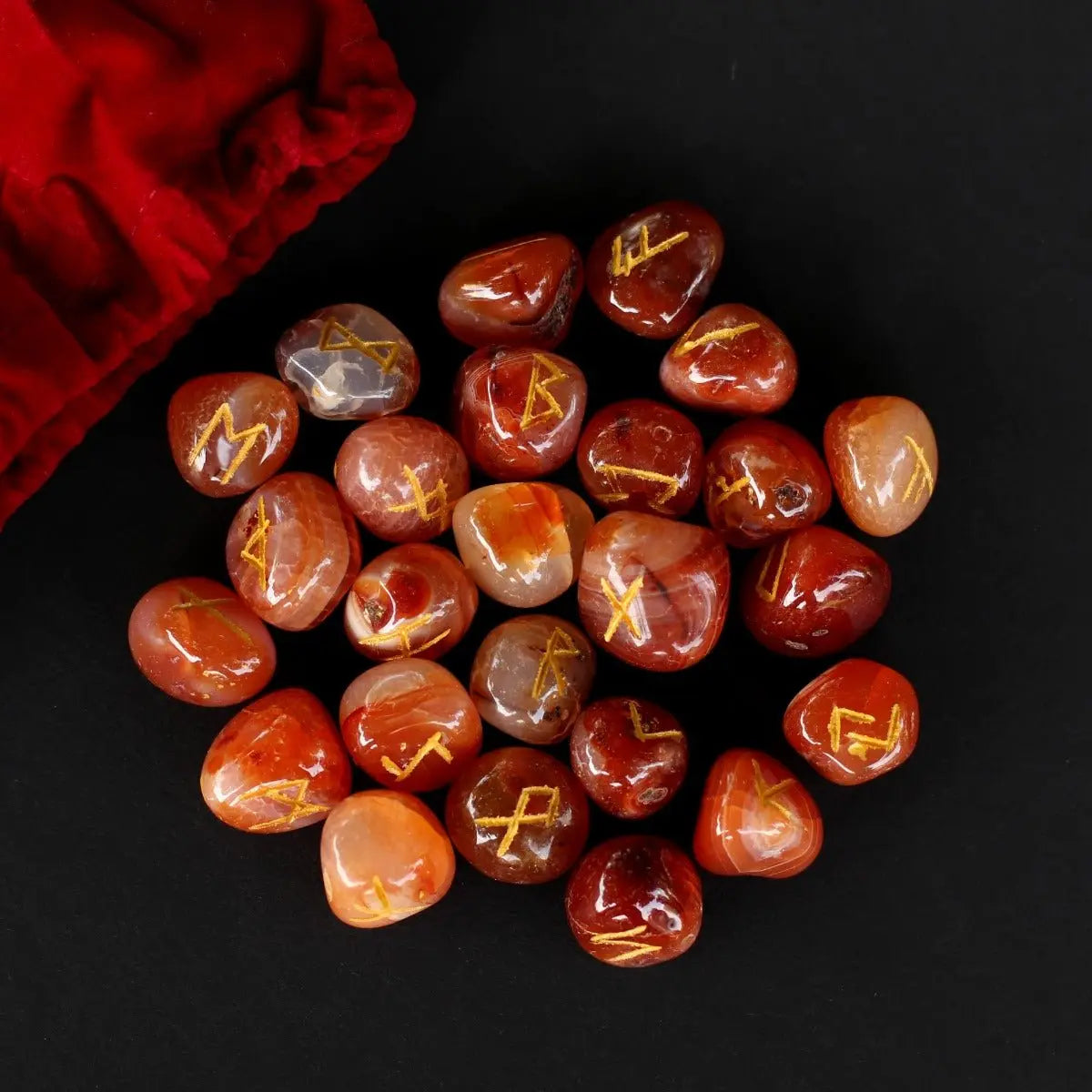 Carnelian Tumbled Runes - 13 Moons