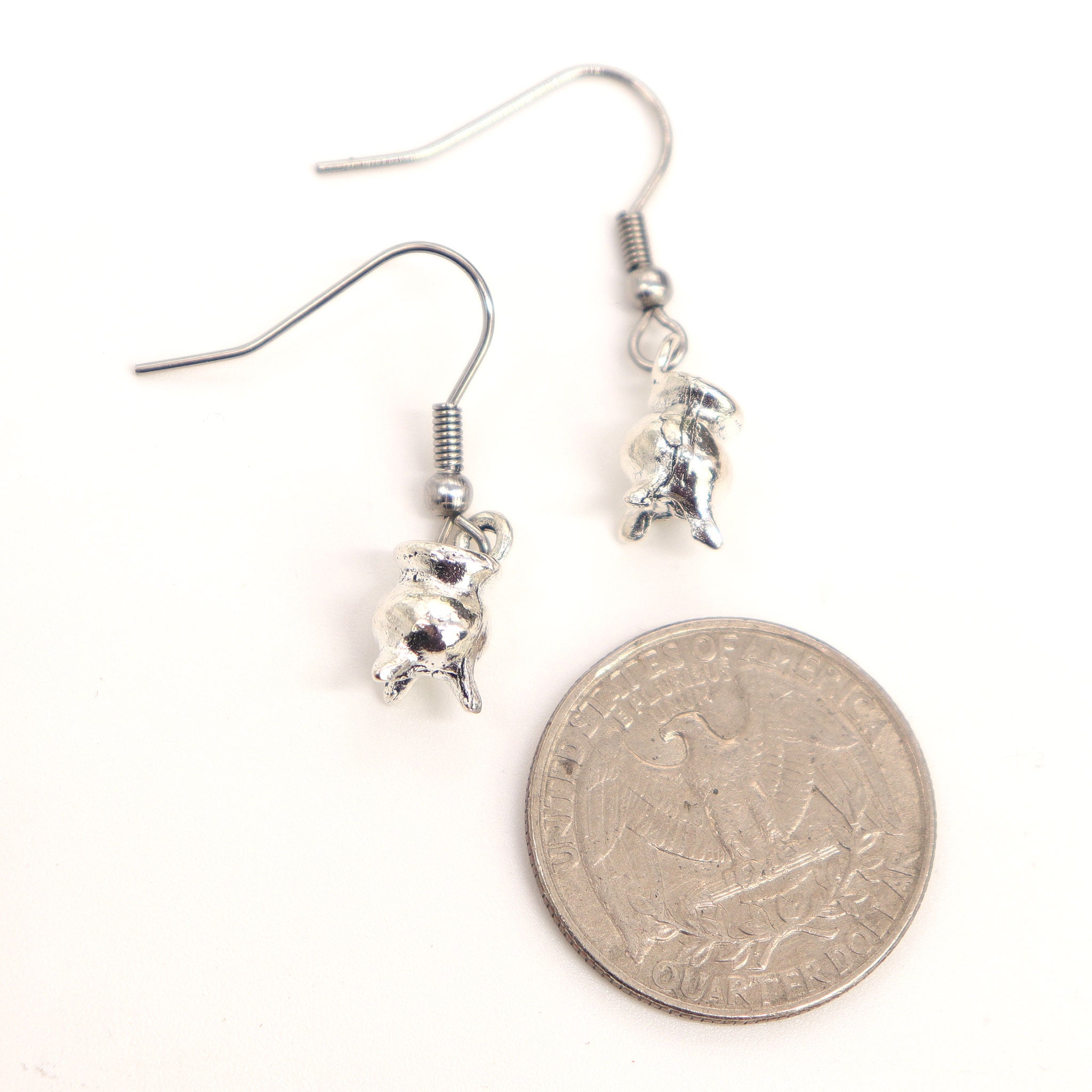 Cauldron Charm Earrings - 13 Moons