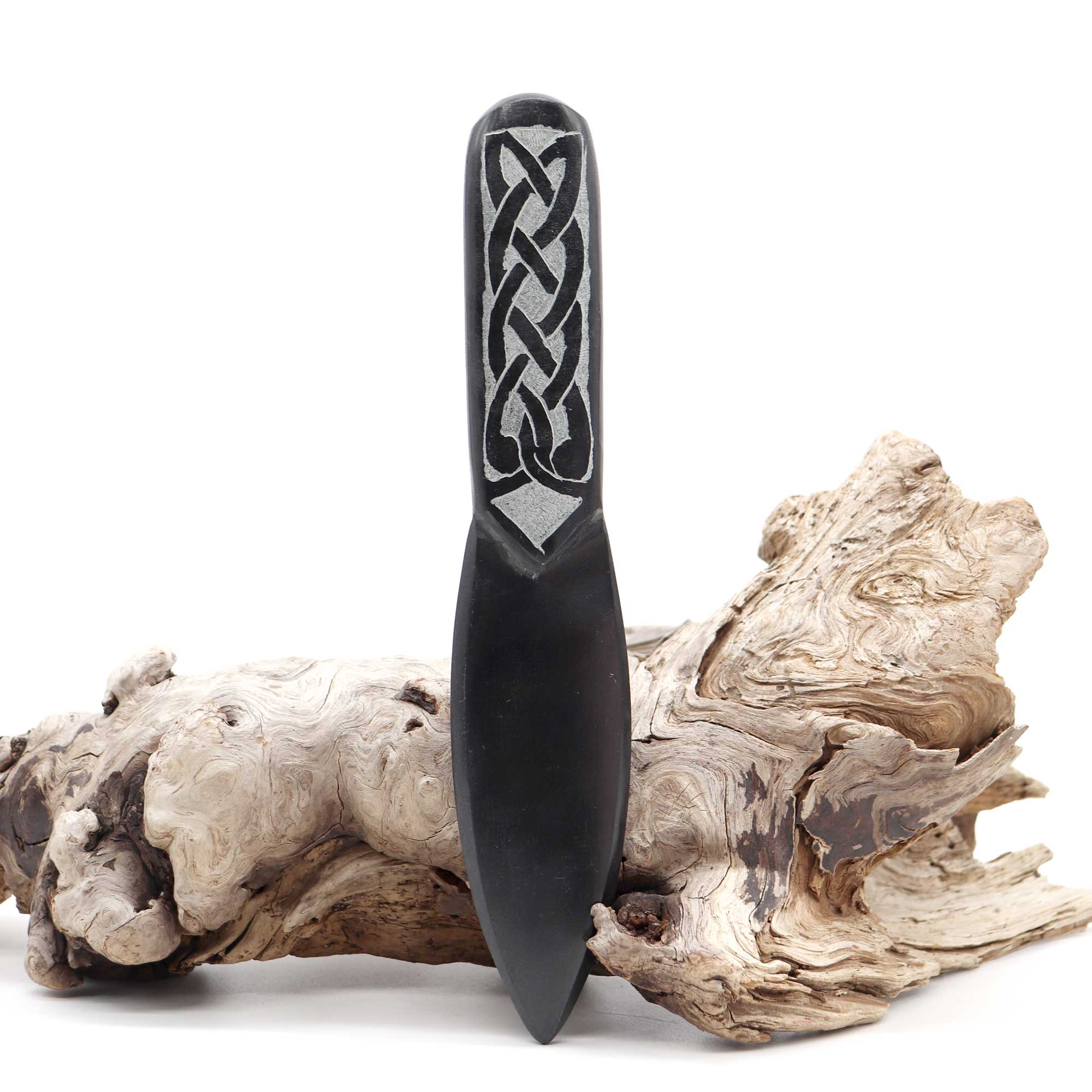 Celtic Black Soapstone Athame - 13 Moons