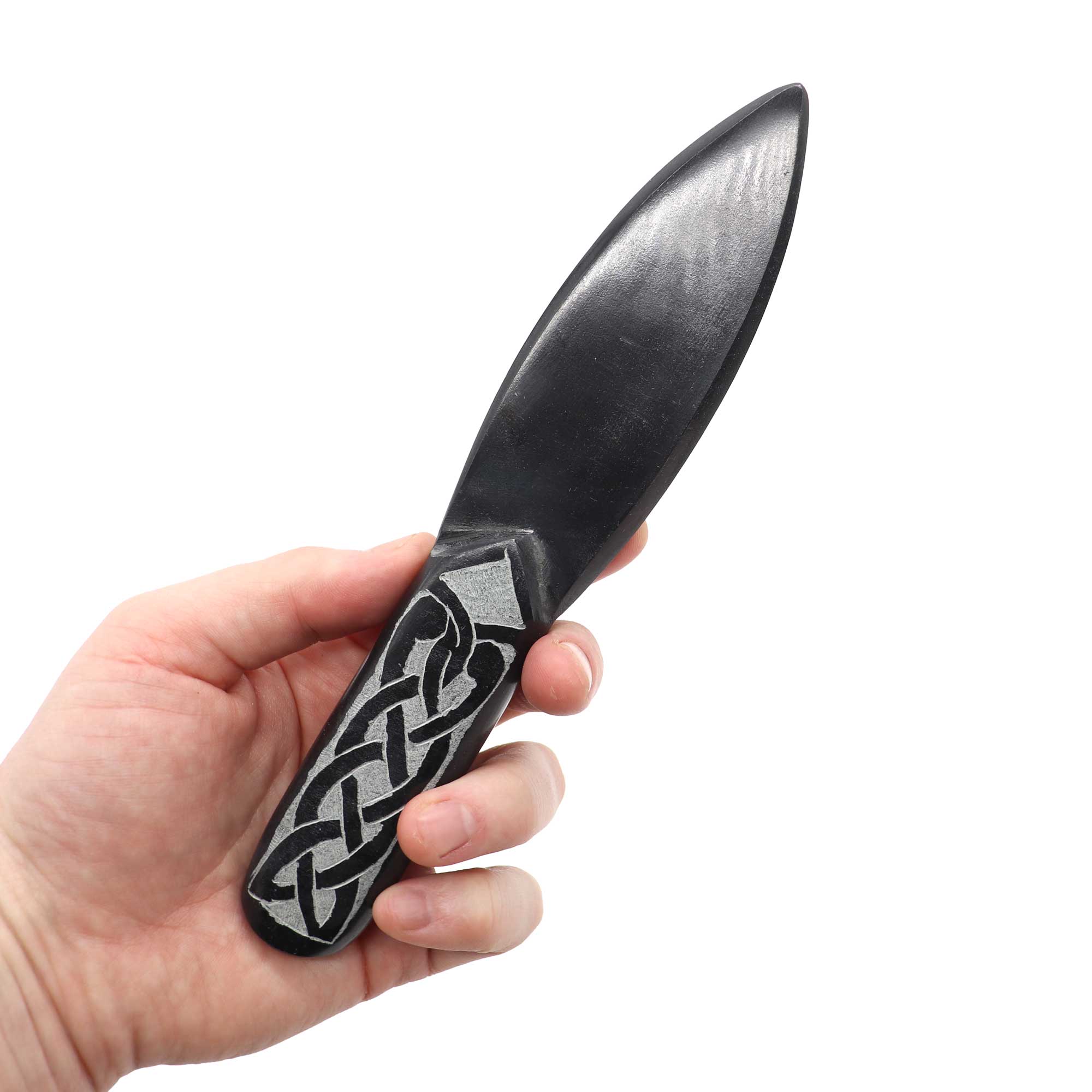 Celtic Black Soapstone Athame - 13 Moons