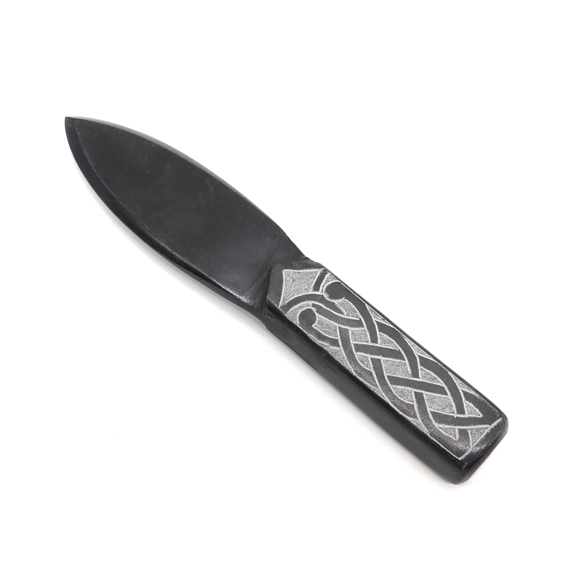 Celtic Black Soapstone Athame - 13 Moons