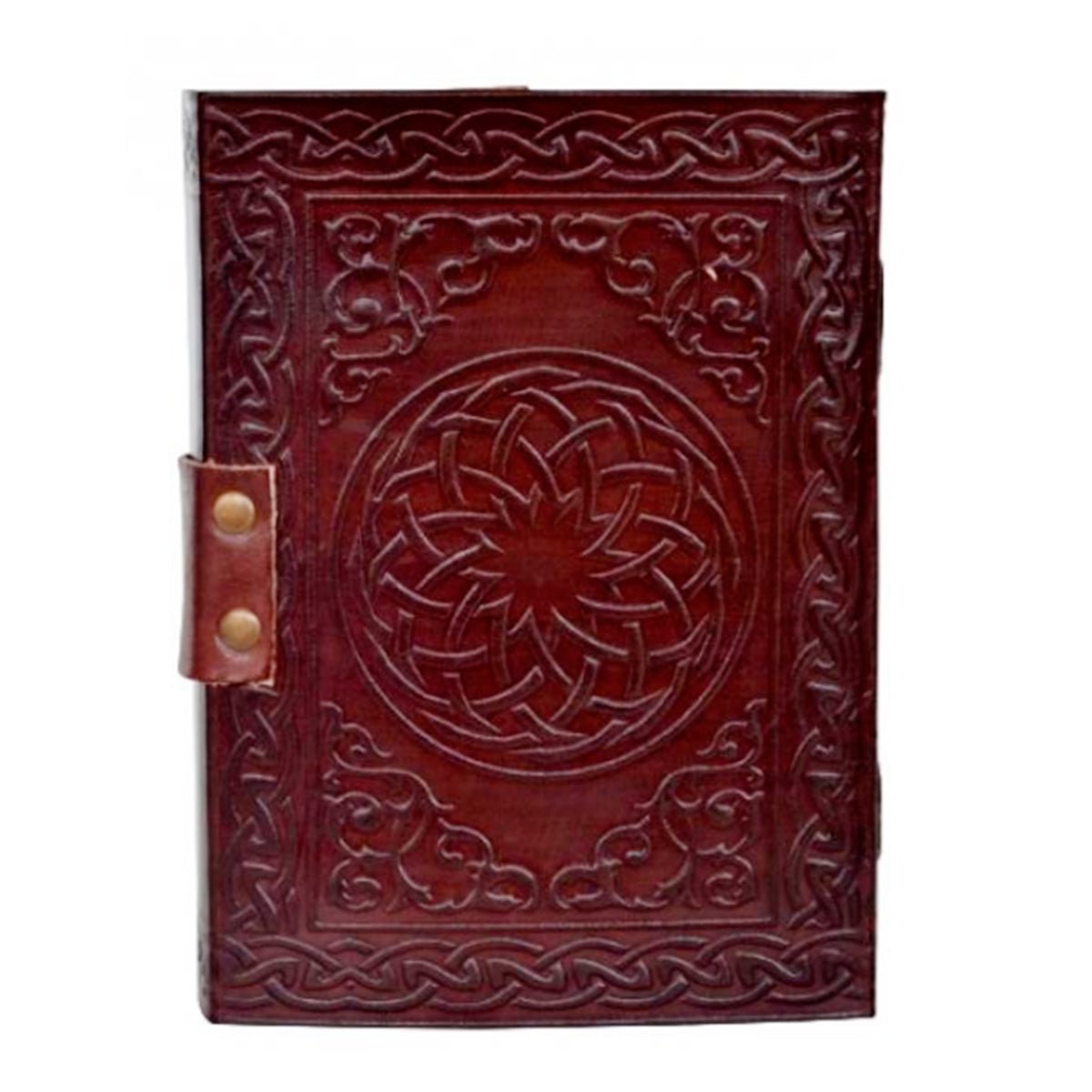 Celtic Pentacle Journal, Brown Leather - 13 Moons