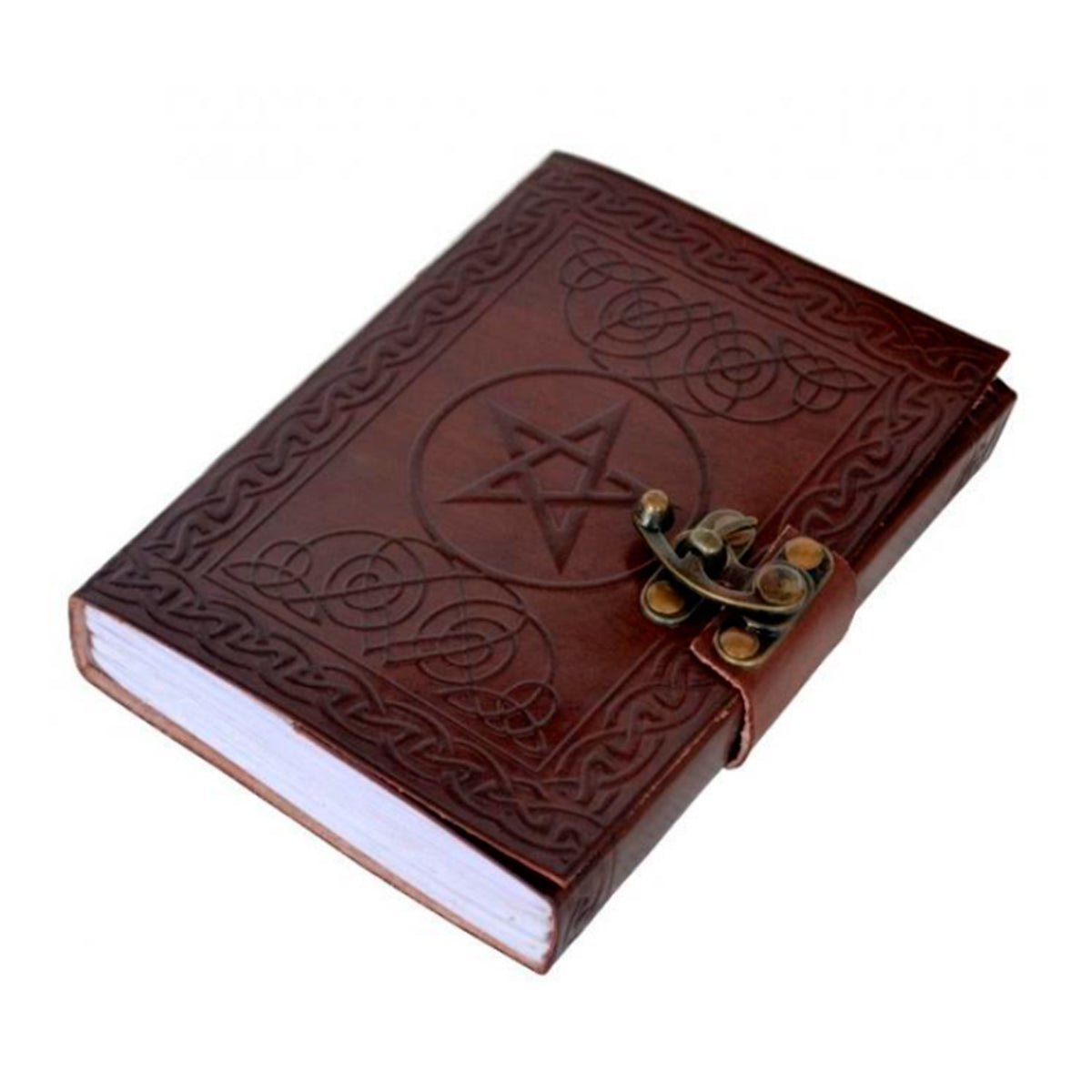 Celtic Pentacle Journal, Brown Leather - 13 Moons