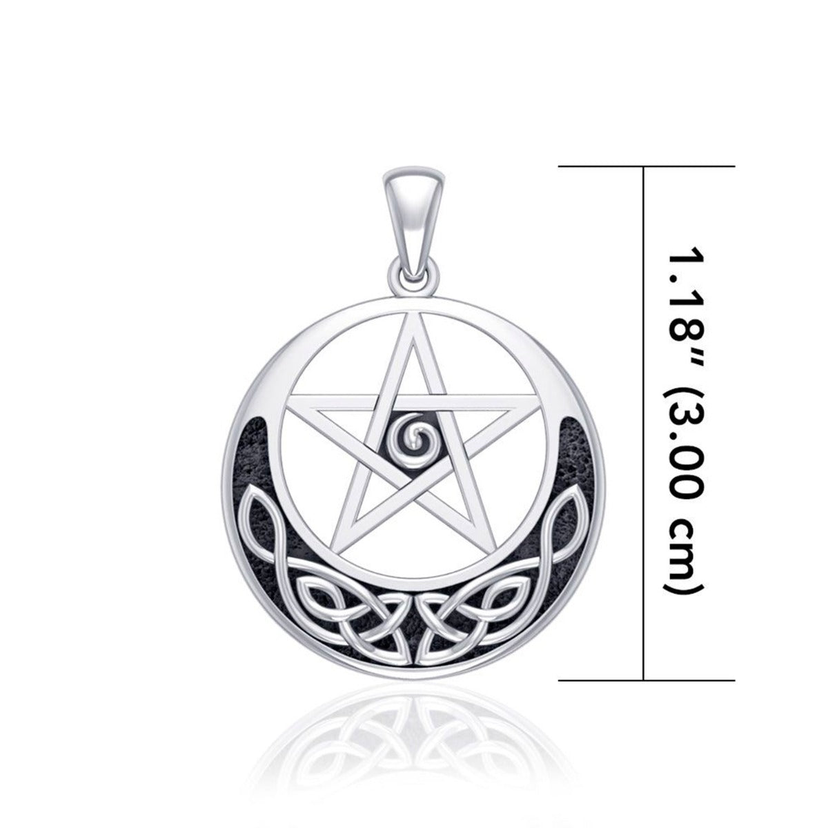 Celtic Pentacle Moon Pendant - 13 Moons