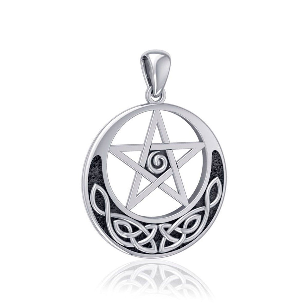 Celtic Pentacle Moon Pendant - 13 Moons