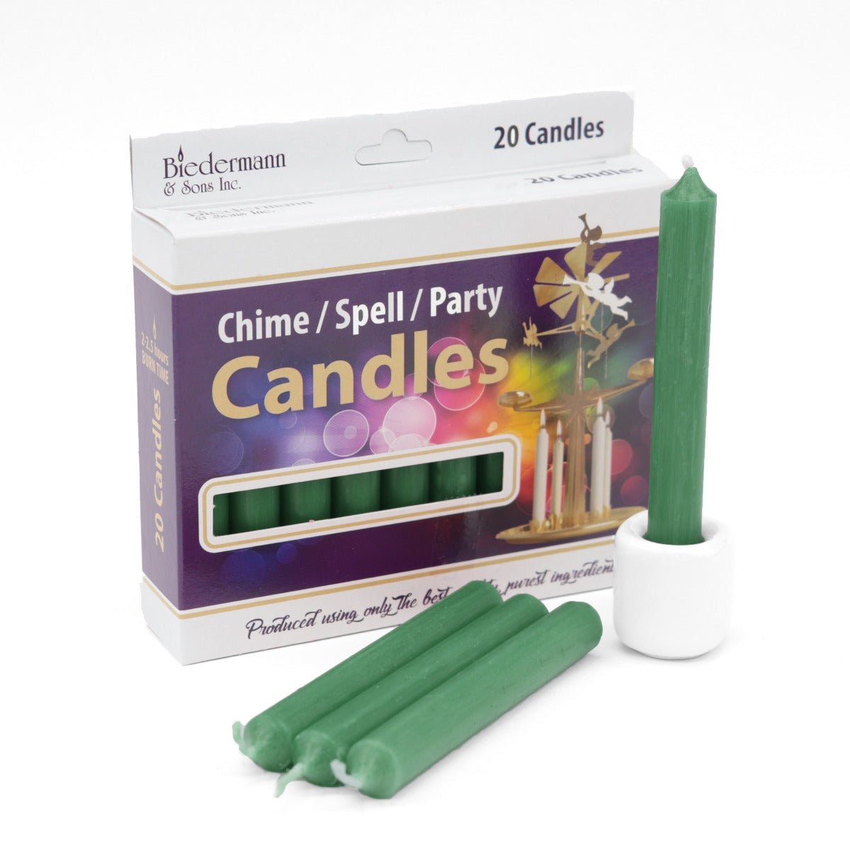 Chime Candle Green Single - 13 Moons