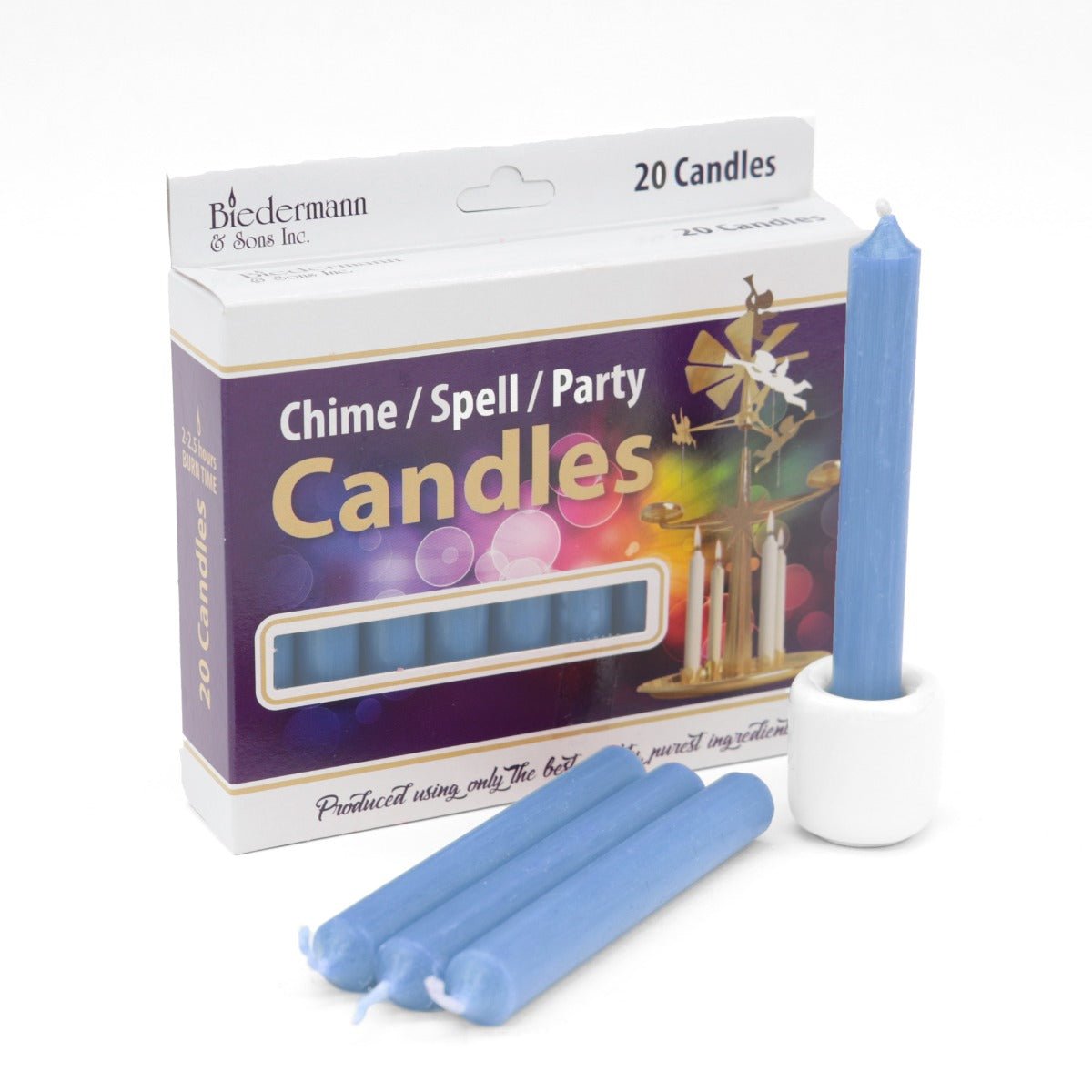 Chime Candle Light Blue Single - 13 Moons