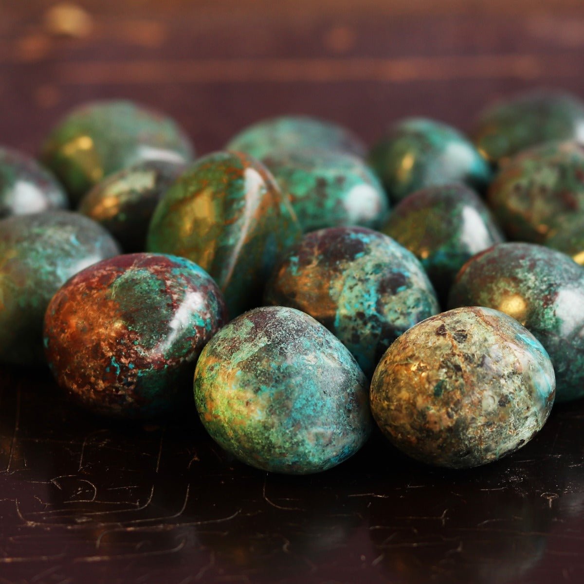 Chrysocolla Tumbled Stone - 13 Moons