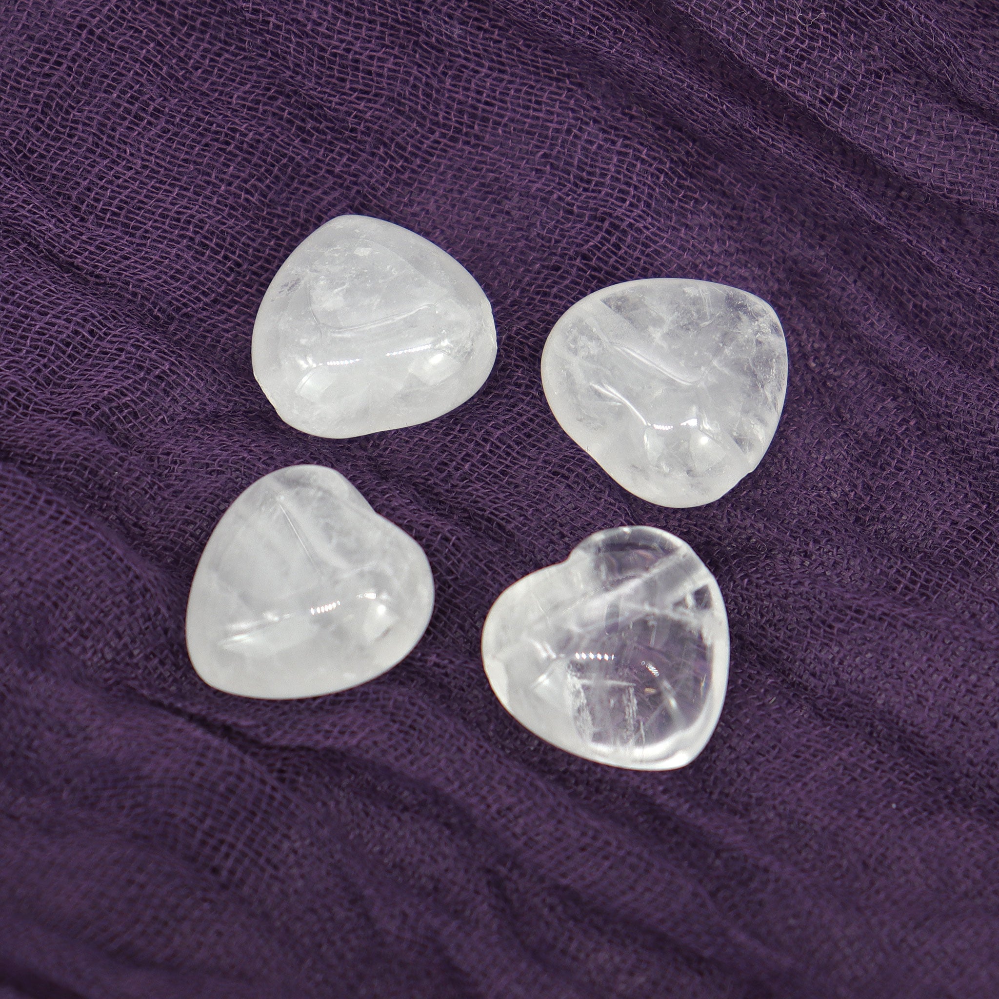 Clear Quartz Heart Pendant - 13 Moons