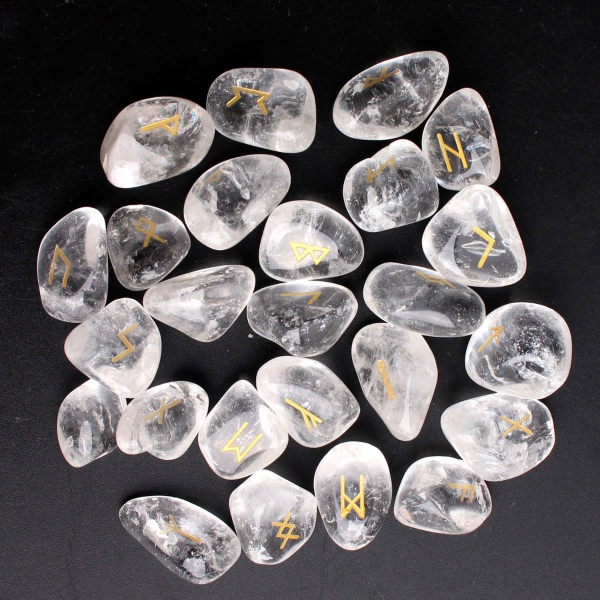 Clear Quartz Tumbled Runes - 13 Moons