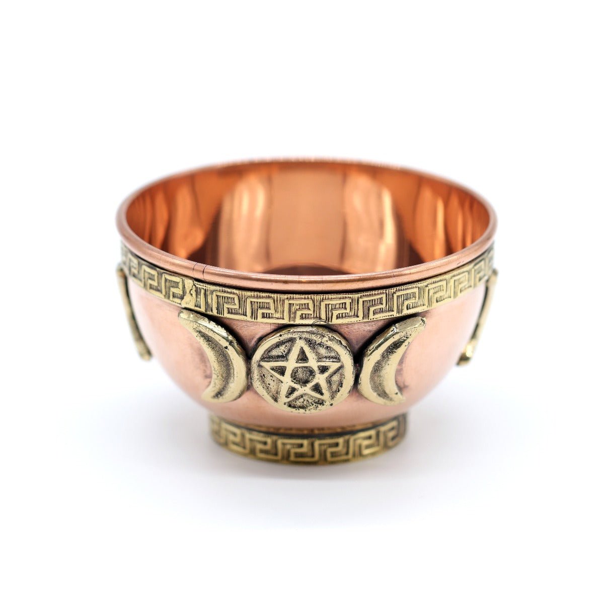 Copper Triple Moon Offering Bowl - 13 Moons